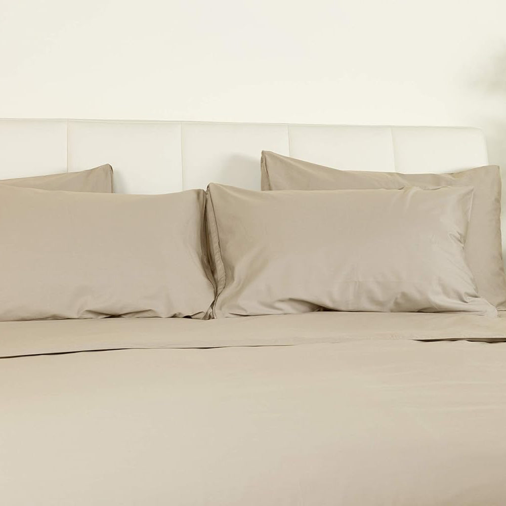 Smart Silk 100% Cotton Sateen Finish Set of 2 Pillow Cases - Standard Size 51cm x 77cm