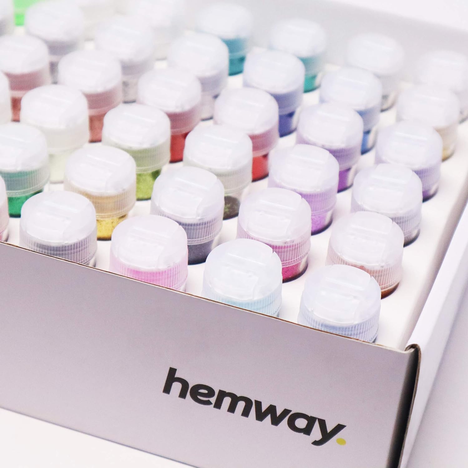 Hemway Set of 54 ULTRA SPARKLE Glitter Tubes - Premium MIXED SIZE & SHAPE Multipurpose Glitter