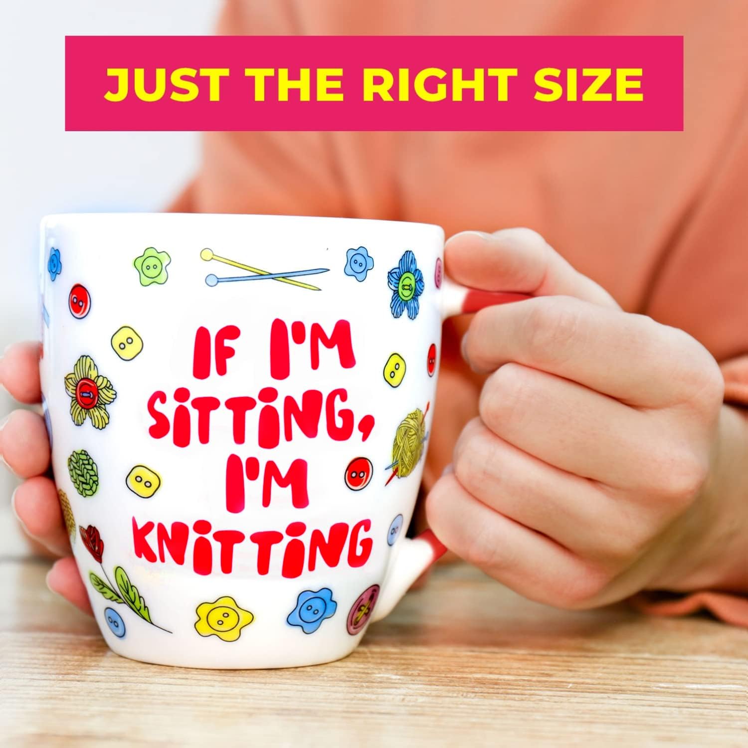 Love Mug®: Knitting Mug, Coaster and Spoon Gift Set