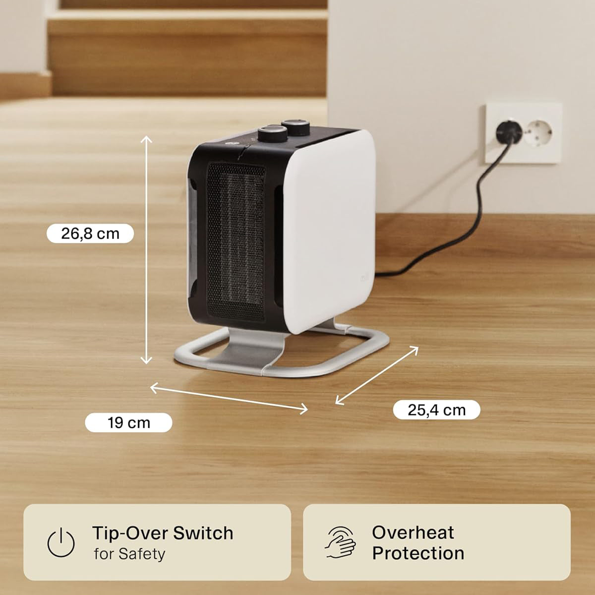 Mill Compact Electric Fan Heater Radiator - Various Colours Available