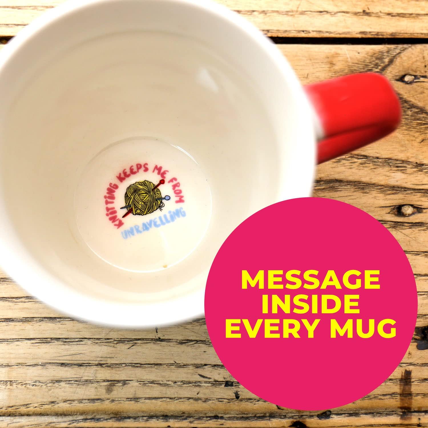 Love Mug®: Knitting Mug, Coaster and Spoon Gift Set