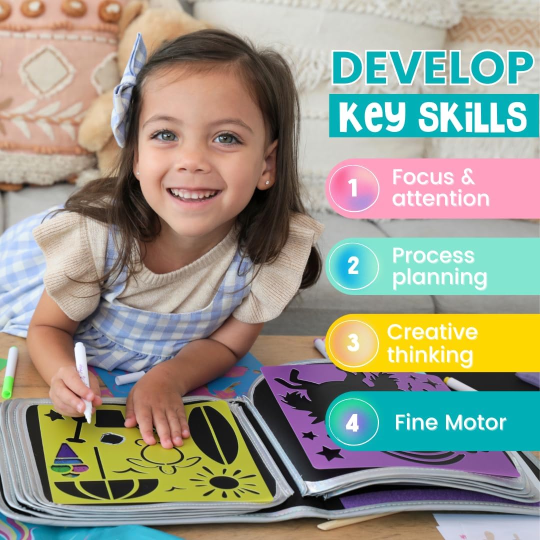 Amitie Lane Unicorn Activity Set, Gift Bag, Stickers and Doodle Book