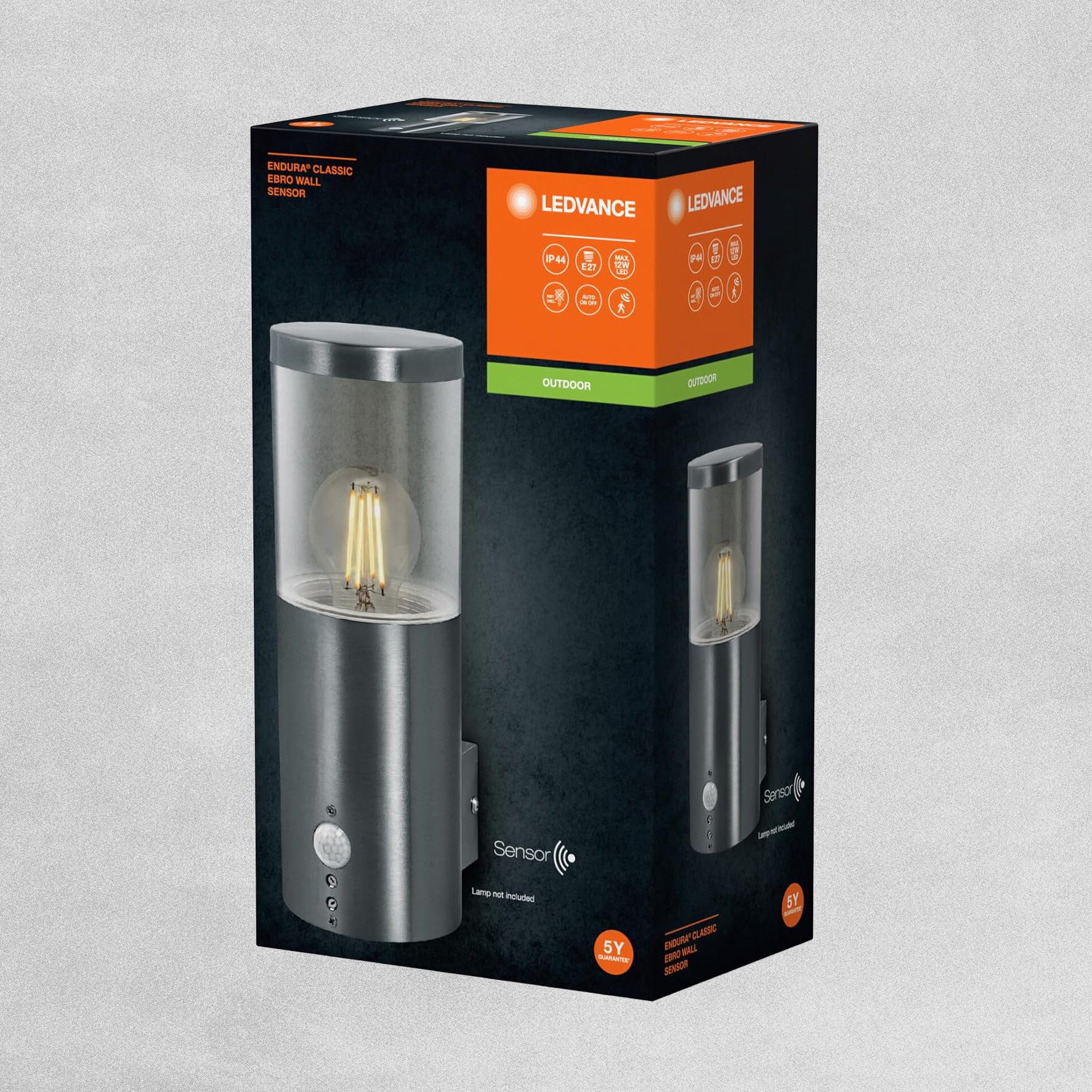 Ledvance Endura Classic Ebro Wall Sensor Light 12w Stainless Steel