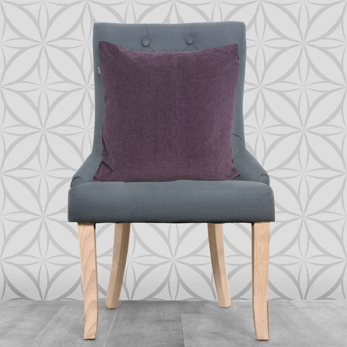 Lisa Pryde Luxury Cushion with Duck Feather Insert - Aubergine