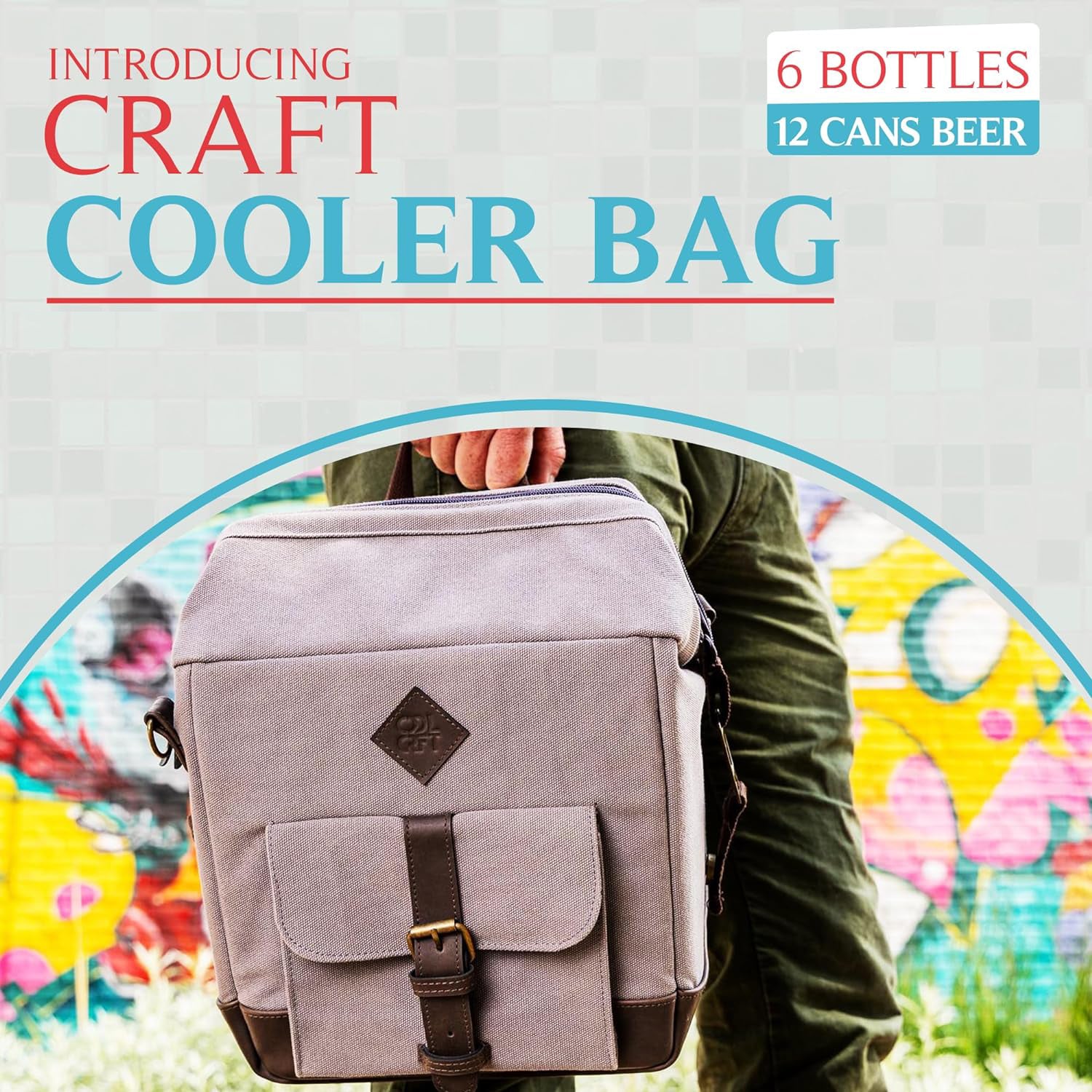 COOLCRFT Cooler Bag with Removable Drinks Holder