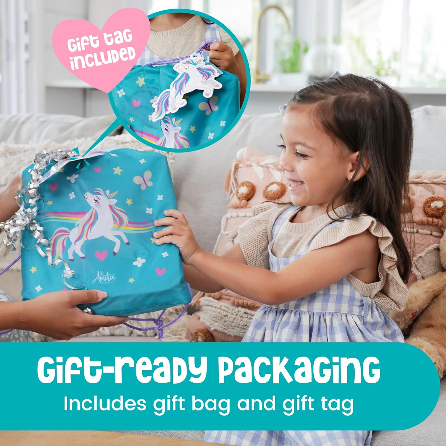 Amitie Lane Unicorn Activity Set, Gift Bag, Stickers and Doodle Book