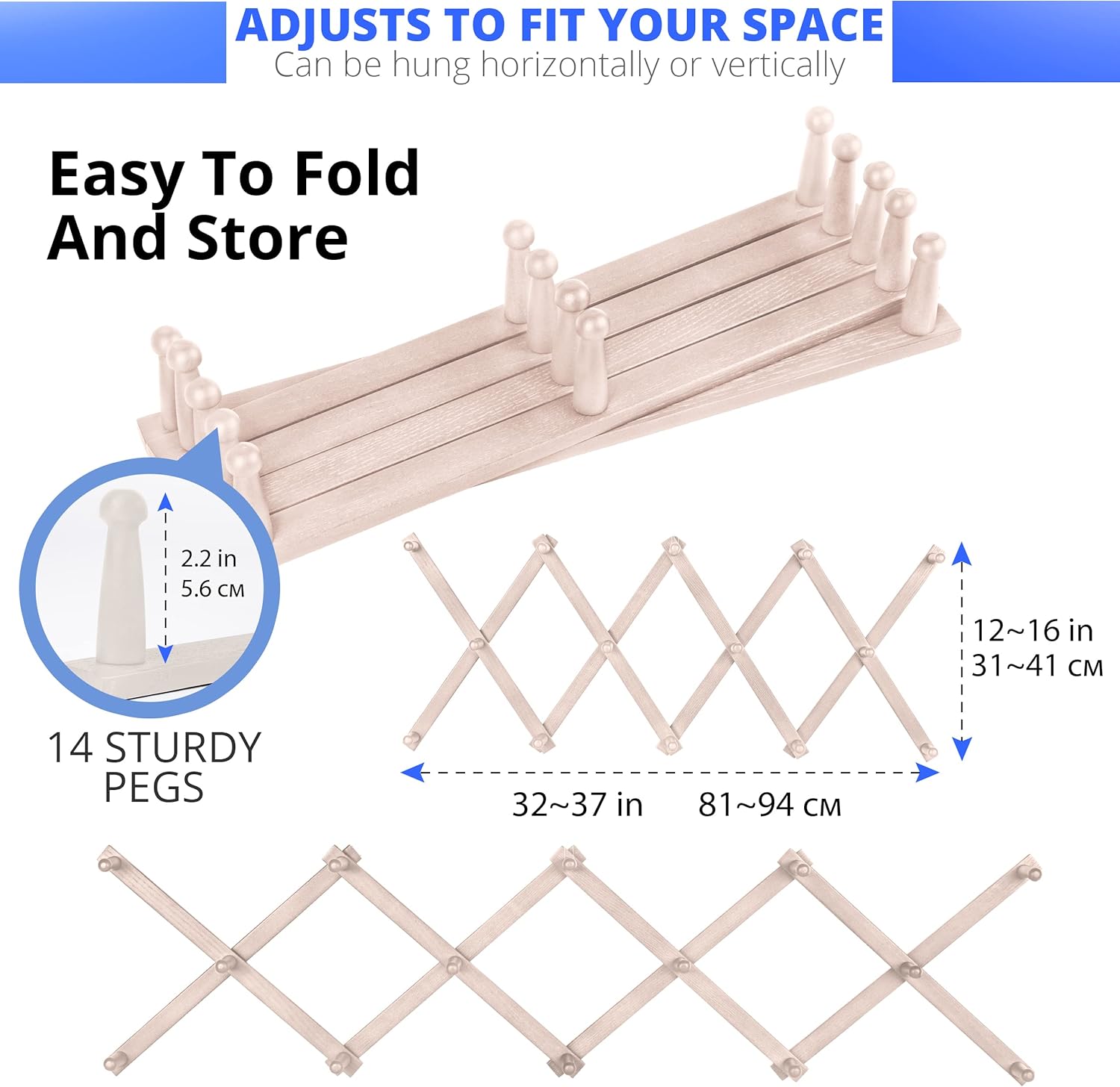 Stylo Coat Hooks X Shaped 94 x 40 cm