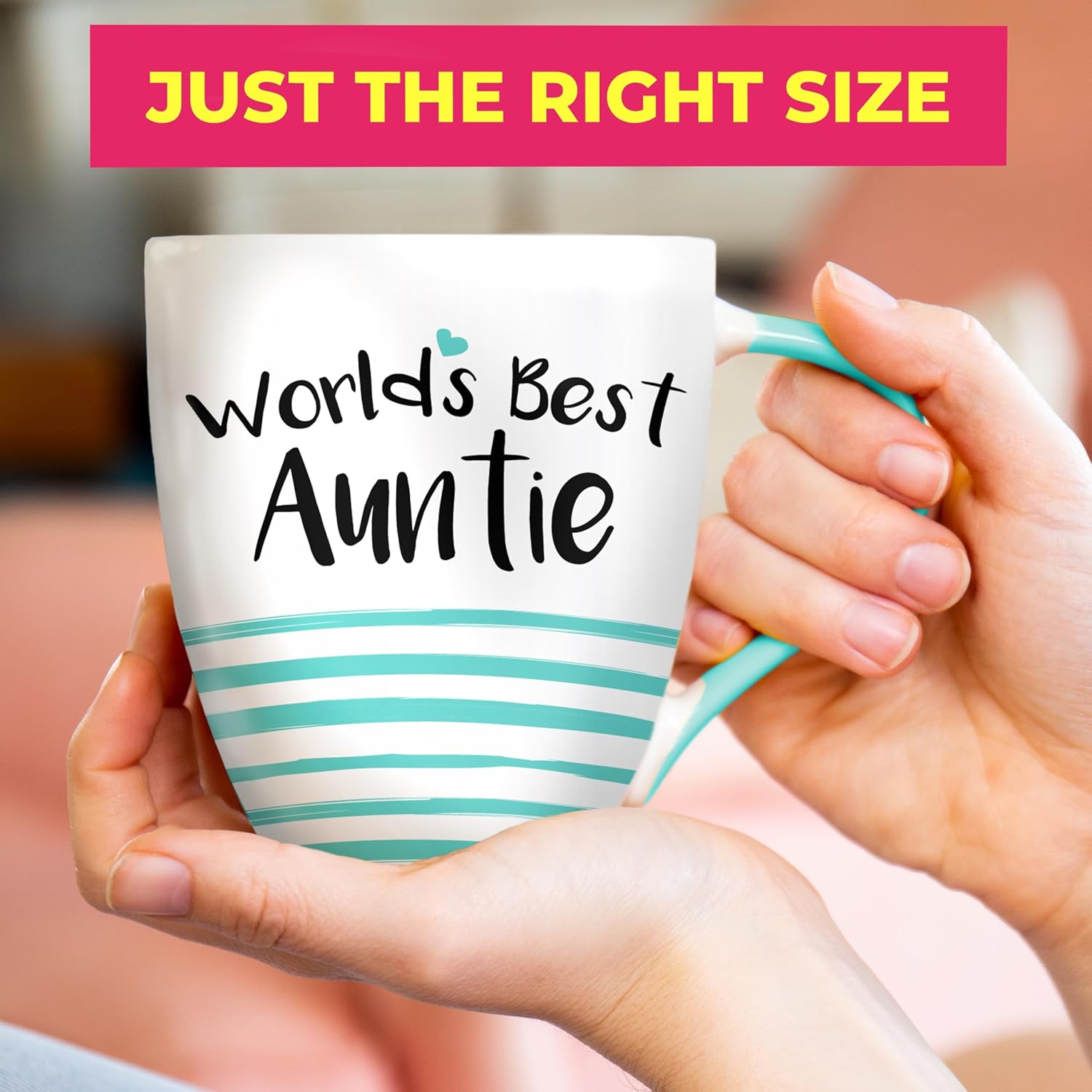 Love Mug®: World's Best Auntie Mug, Coaster and Spoon Gift Set