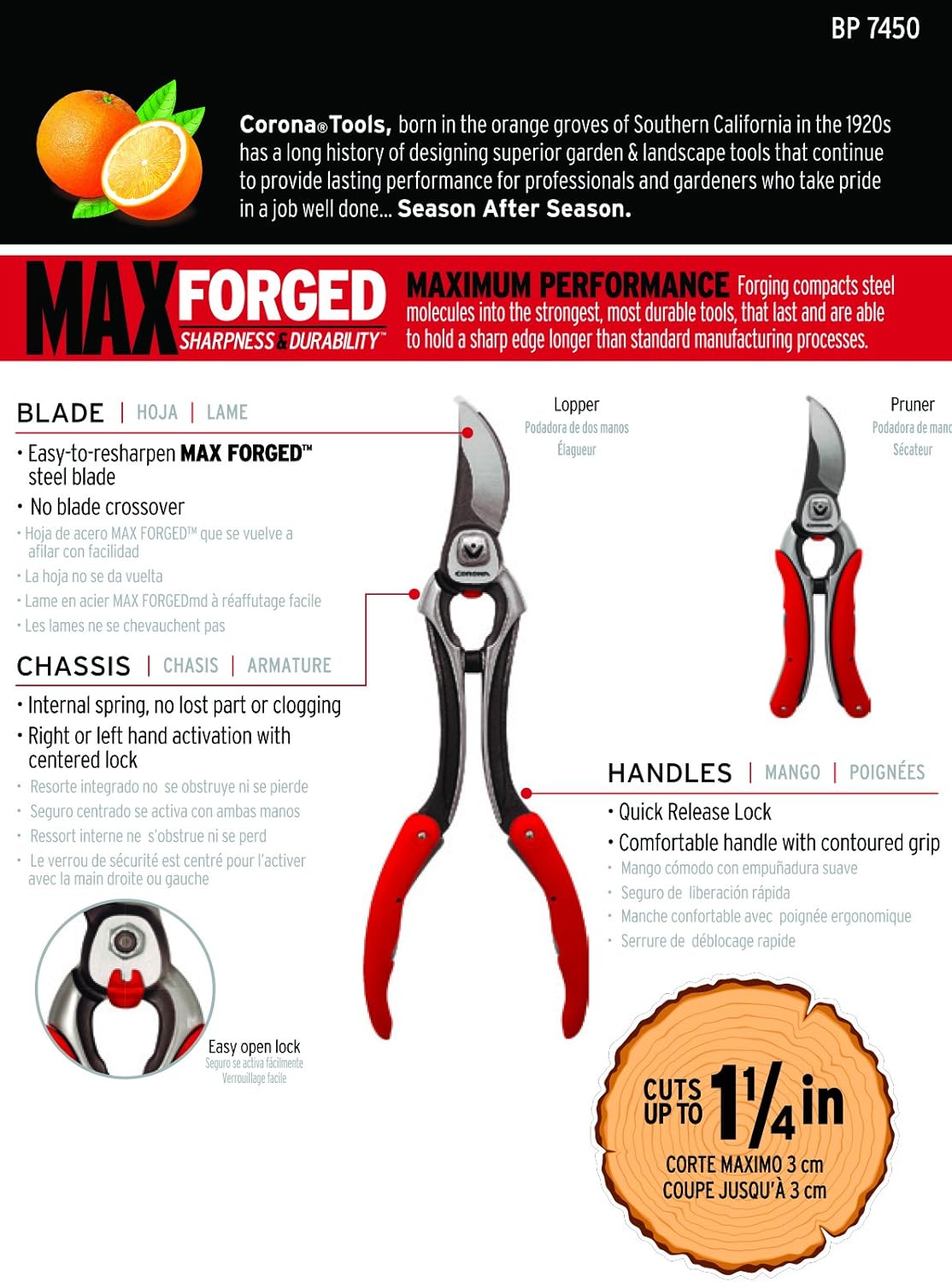 Corona Max Forged Corona Max Forged Convertible Branch & Stem Pruner