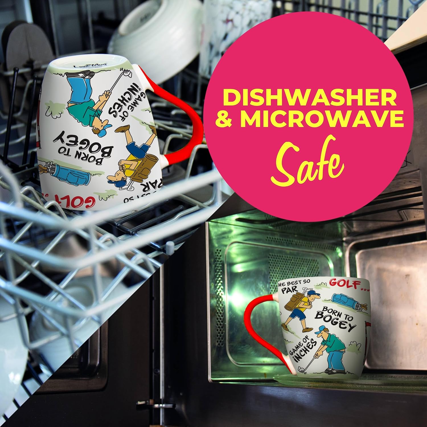 Love Mug®: Golf... It's a Funny Old Game Mug, Coaster and Spoon Gift Set