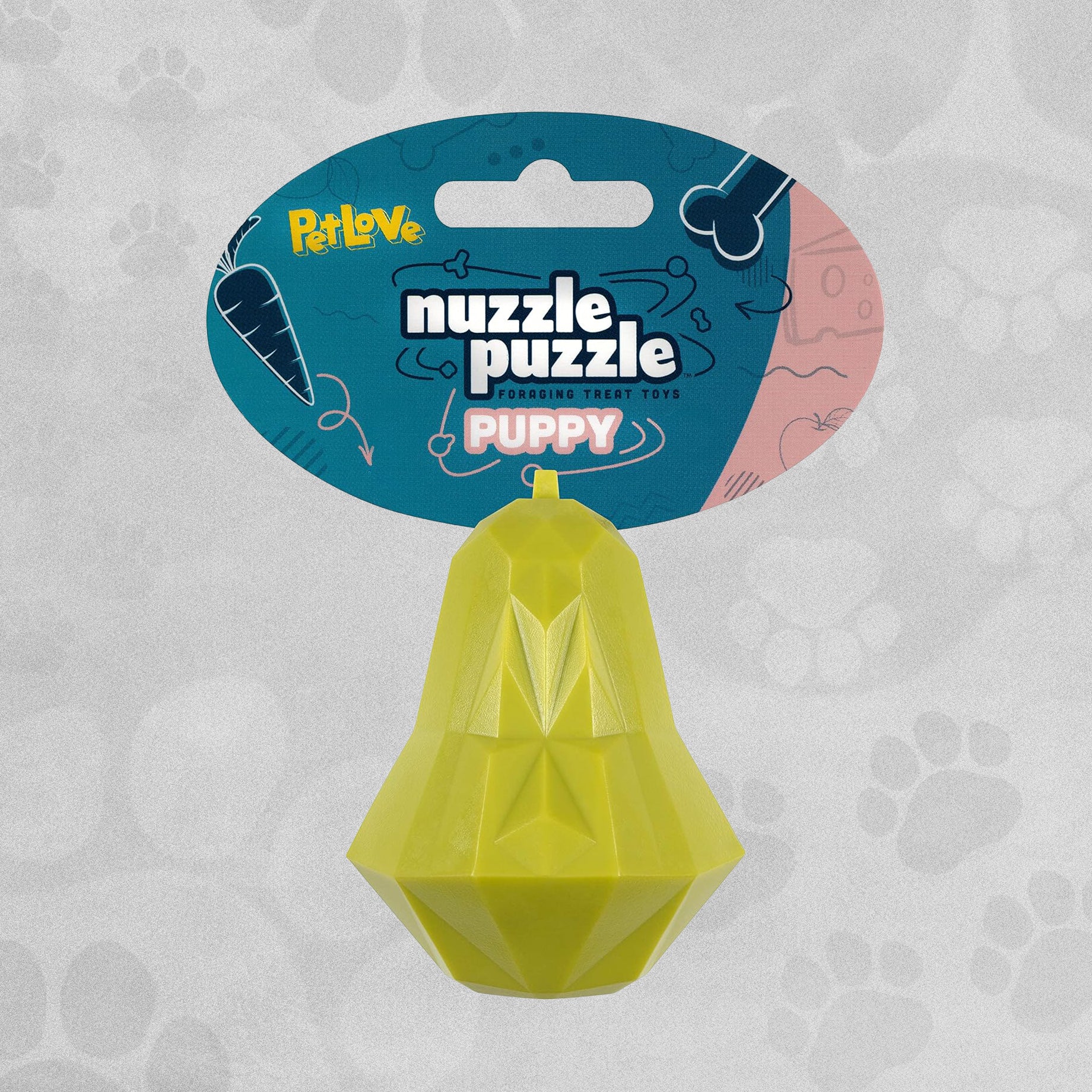 PetLove Nuzzle Puzzle Puppy Pear Toy