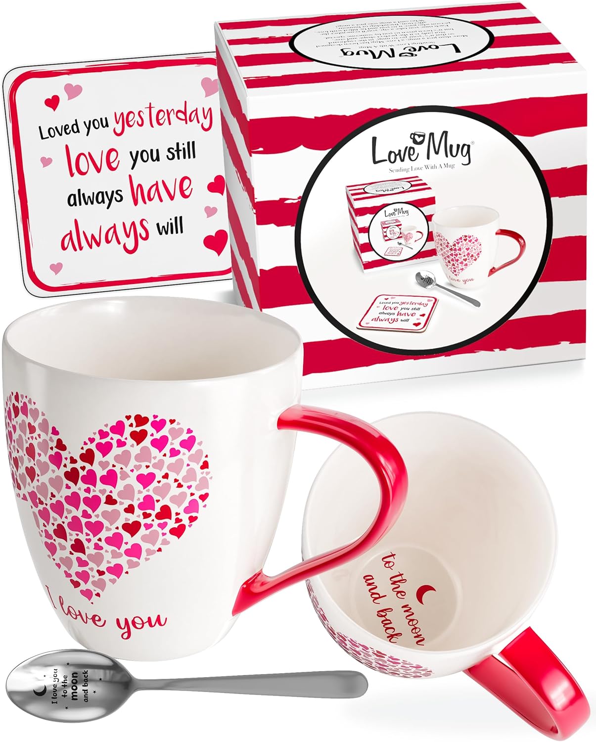 Love Mug®: I Love You Mug, Coaster and Spoon Gift Set