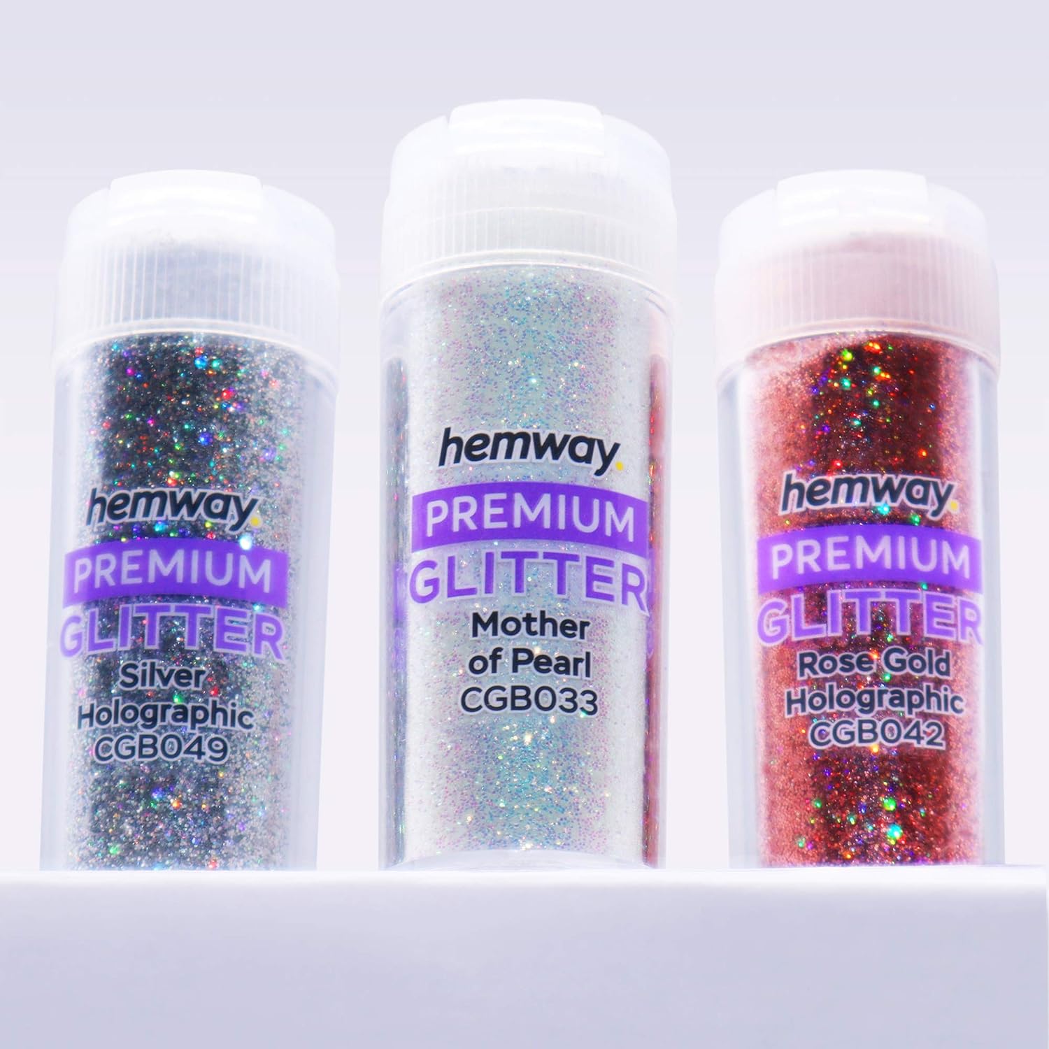 Hemway Set of 54 Glitter Tubes - Premium ULTRA FINE Multipurpose Craft Glitter