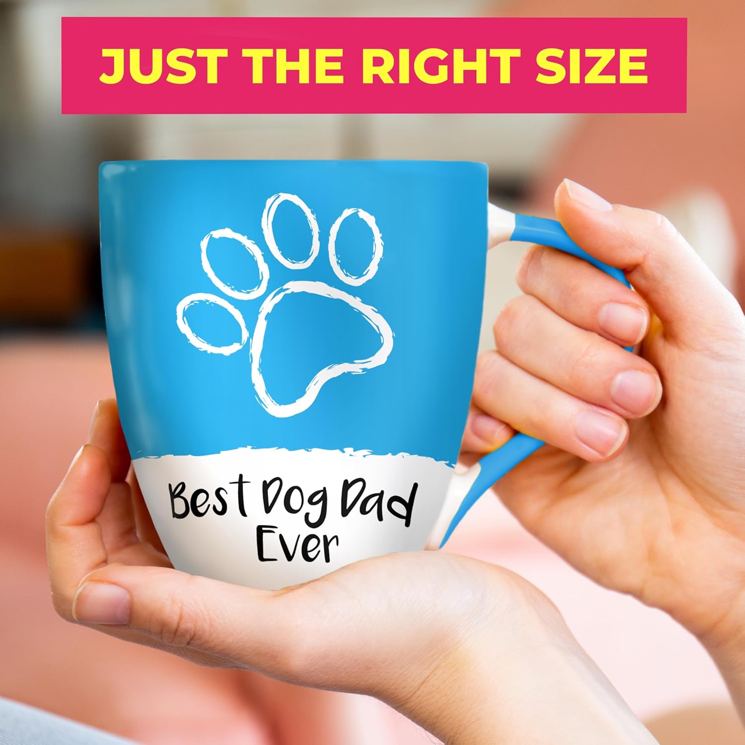 Love Mug®: Best Dog Dad Ever Mug, Coaster and Spoon Gift Set