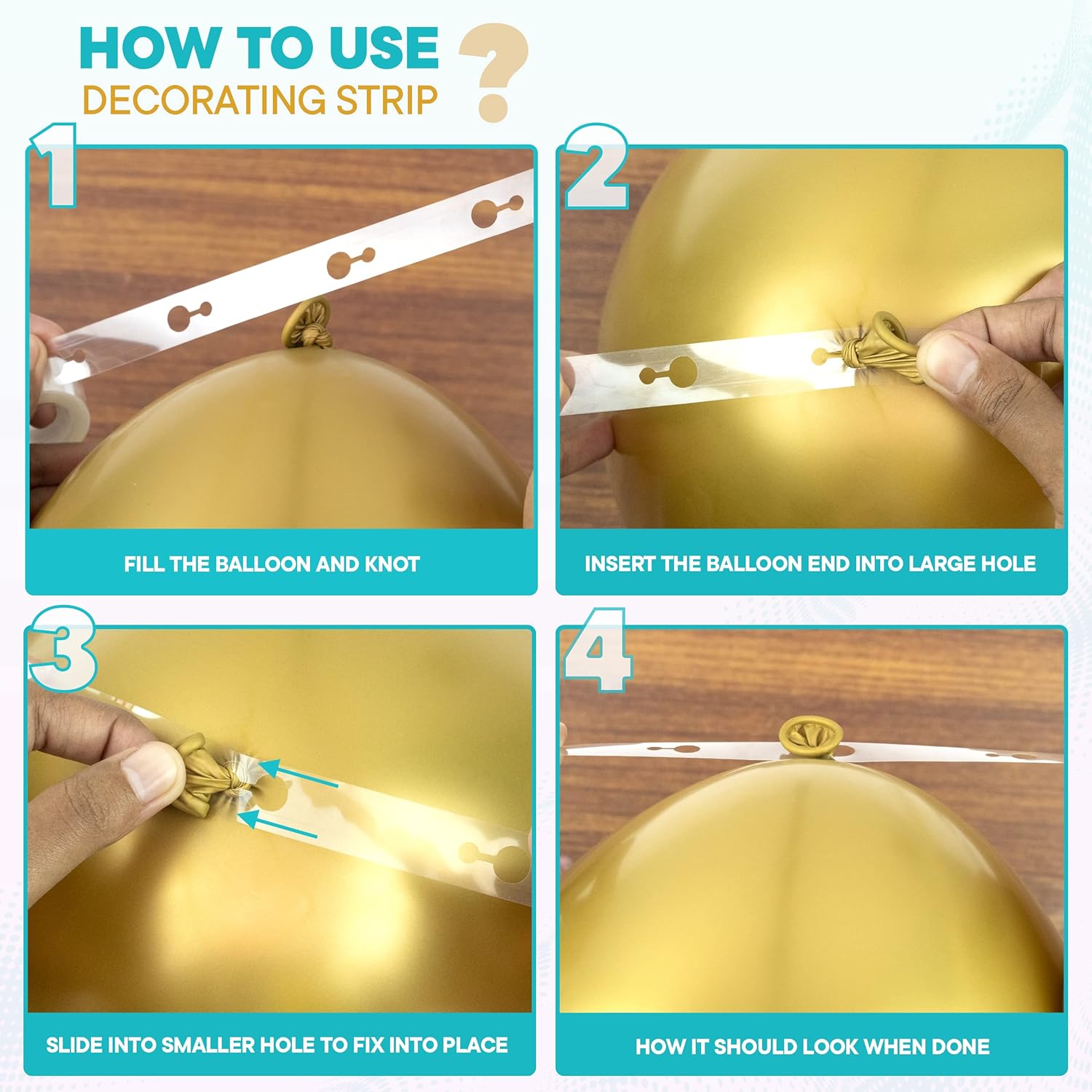 Balloon Arch Kit with pump - White & Gold