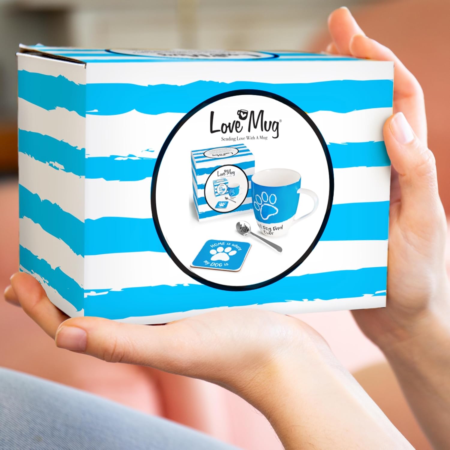 Love Mug®: Best Dog Dad Ever Mug, Coaster and Spoon Gift Set