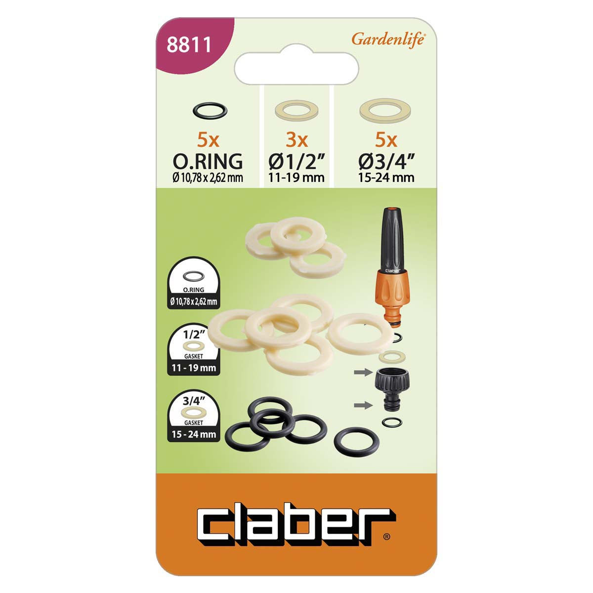 Claber 8811 O-Ring and Washer Set - 13pcs