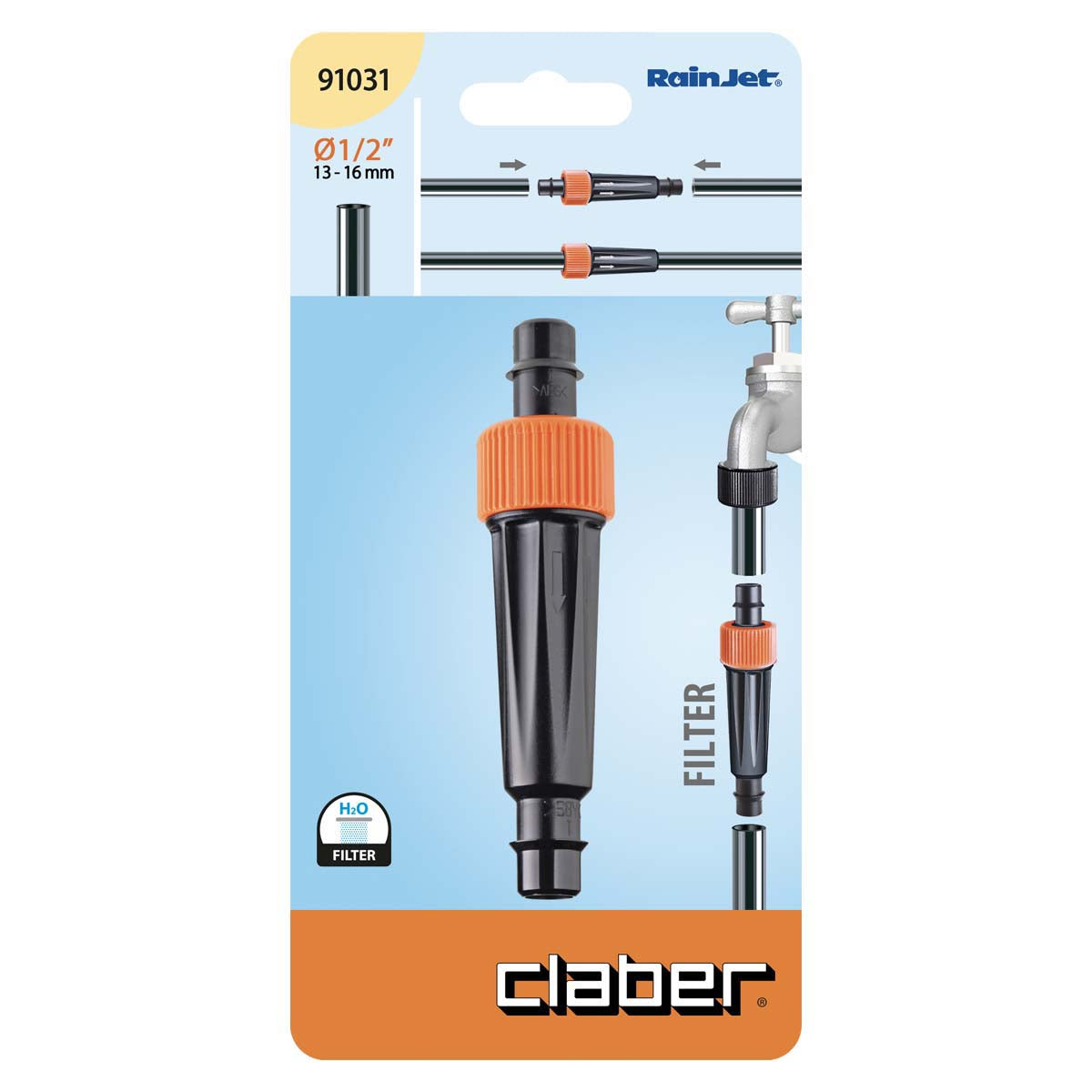 Claber In-Line Irrigation Filter 13mm - 91031