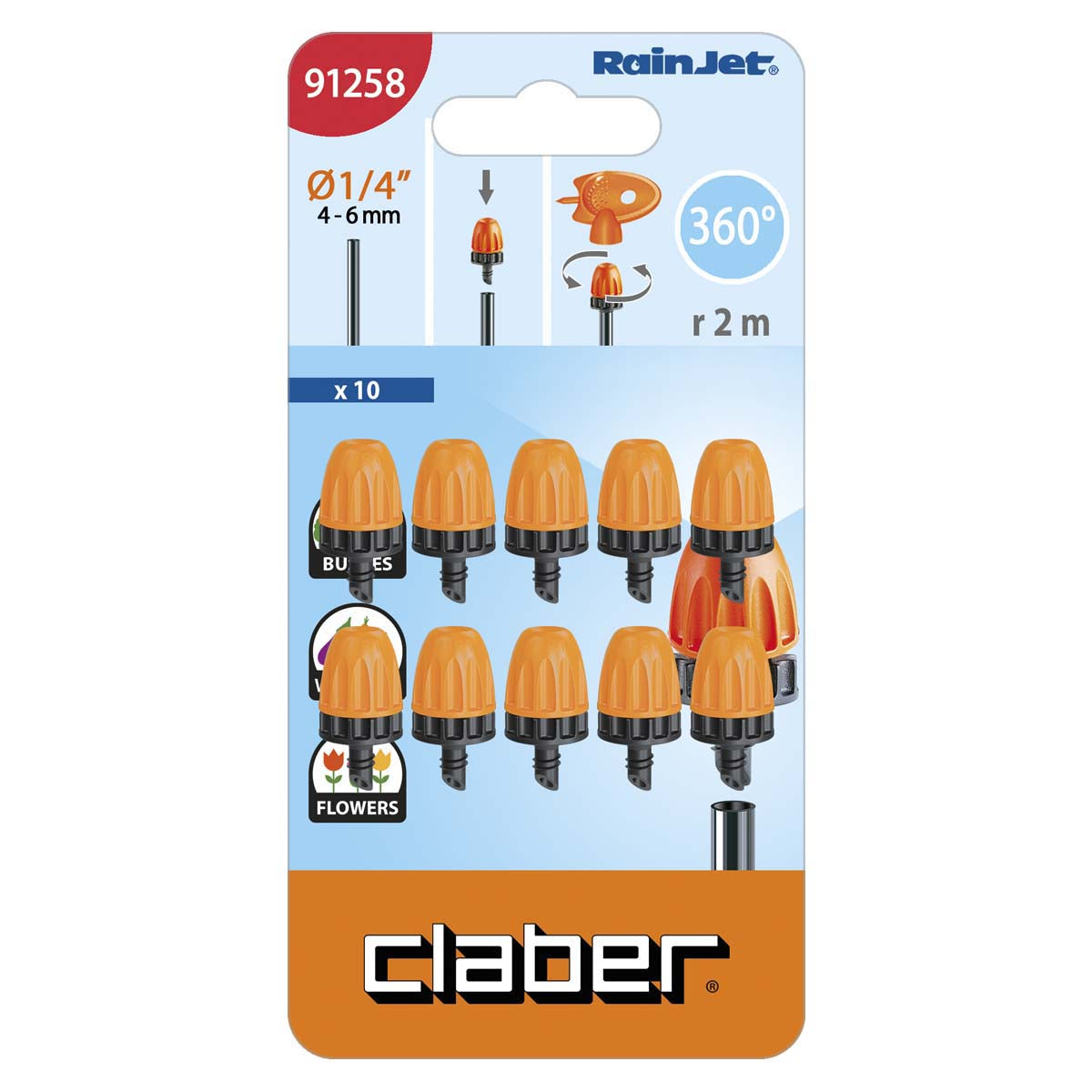 Claber 360° Micro-Mist Spray Nozzle (Pack of 10) - 91258