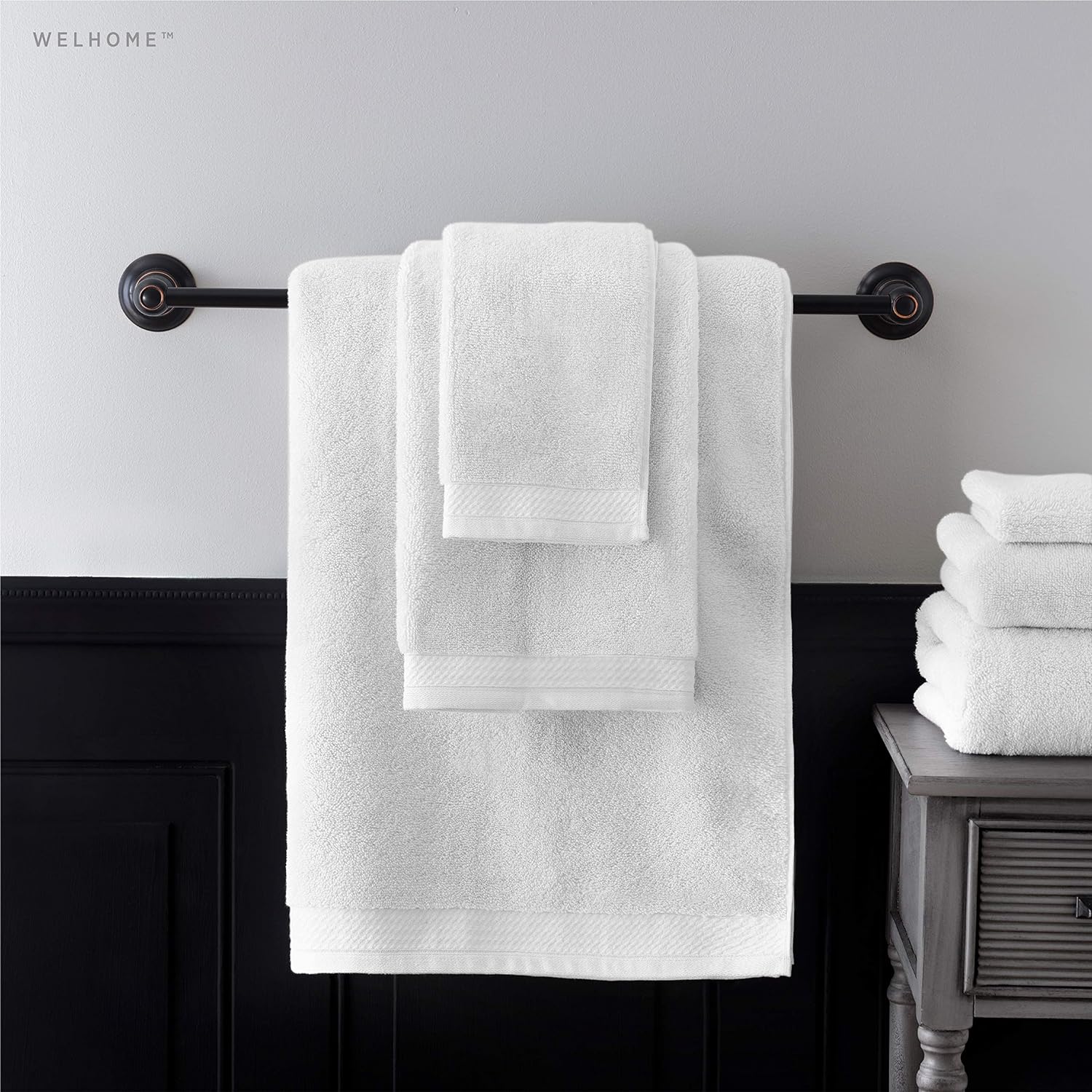 Welhome Madison Grey Towel Set - 6 Pieces