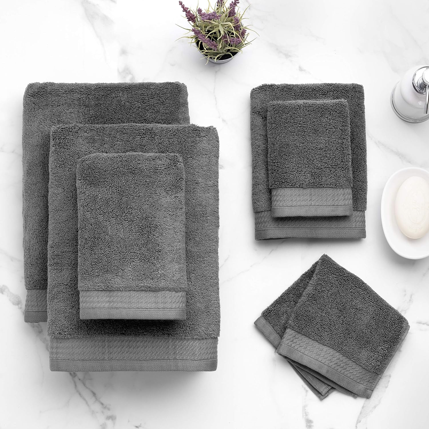 Welhome Madison Grey Towel Set - 6 Pieces