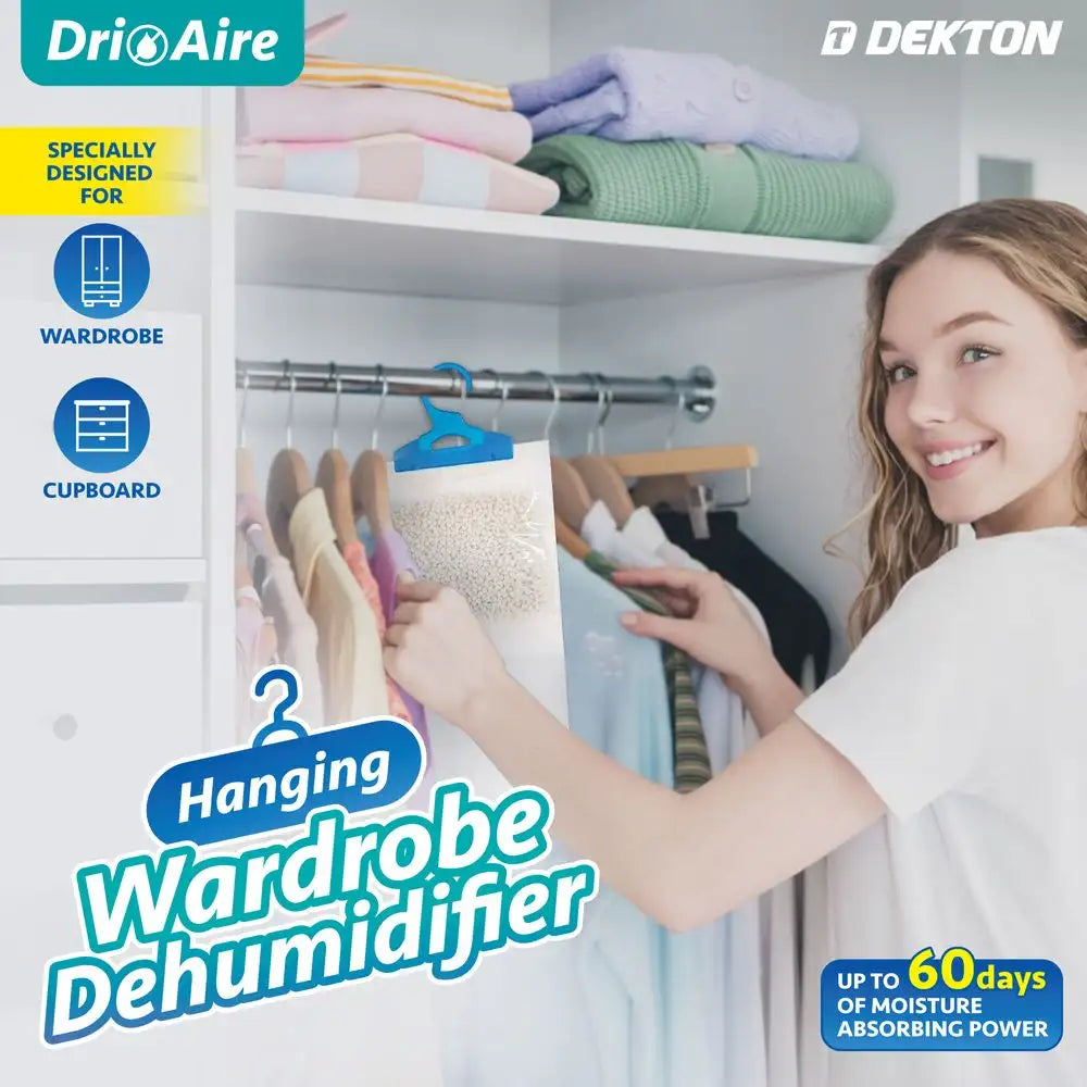 3 Pack Hanging Wardrobe Dehumidifier 180g