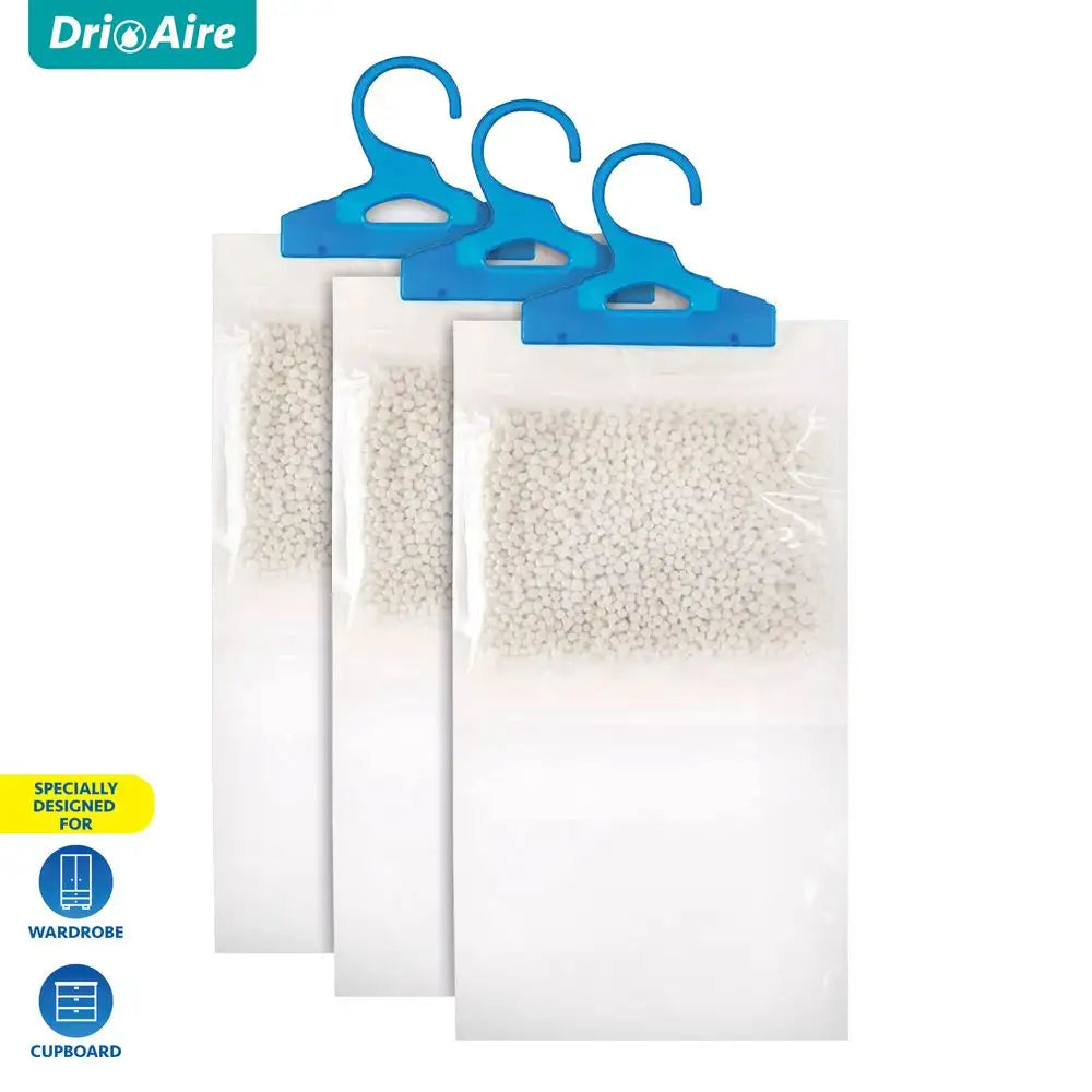 3 Pack Hanging Wardrobe Dehumidifier 180g