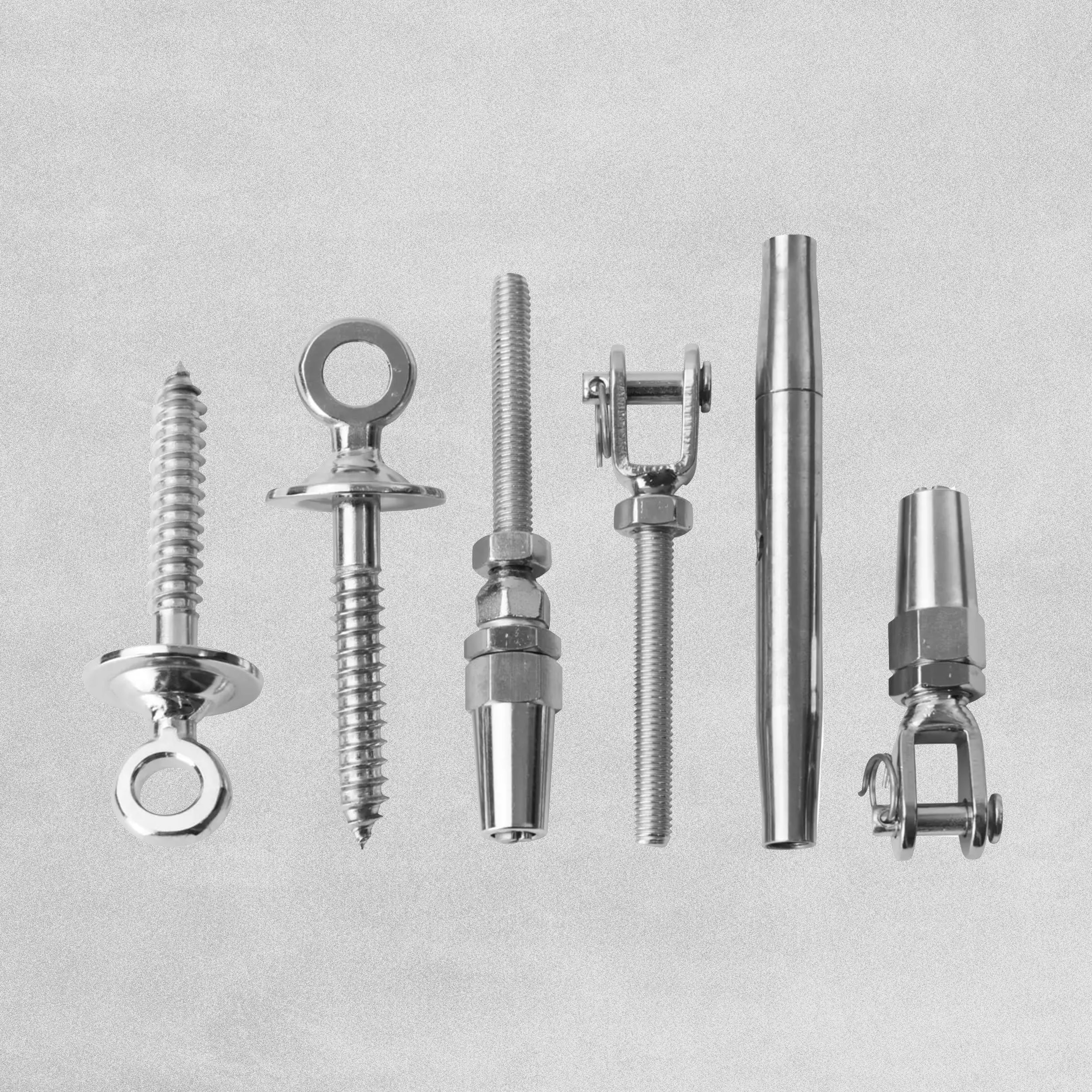 Swagless Balustrading Kit 3-3.2mm SS316 Timber/ With Metal Base