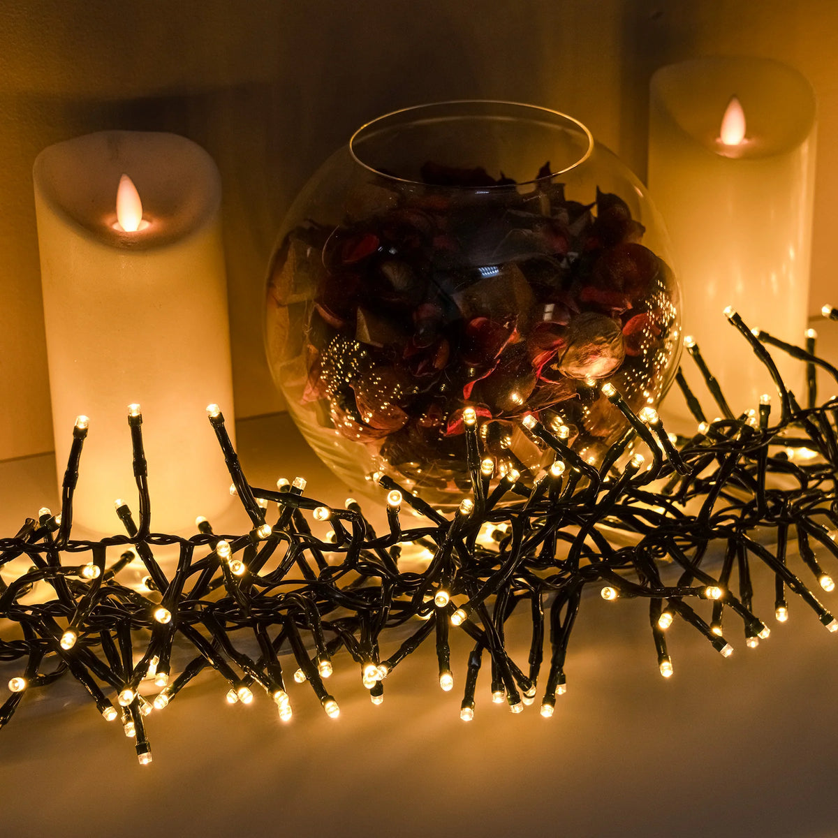 2000 Ultrabrite Indoor / Outdoor Multifunction Low Voltage LED String CLUSTER Lights - mains powered