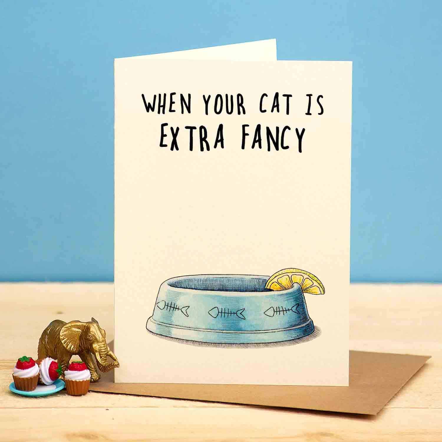 Fancy Cat Card by Bewilderbeest