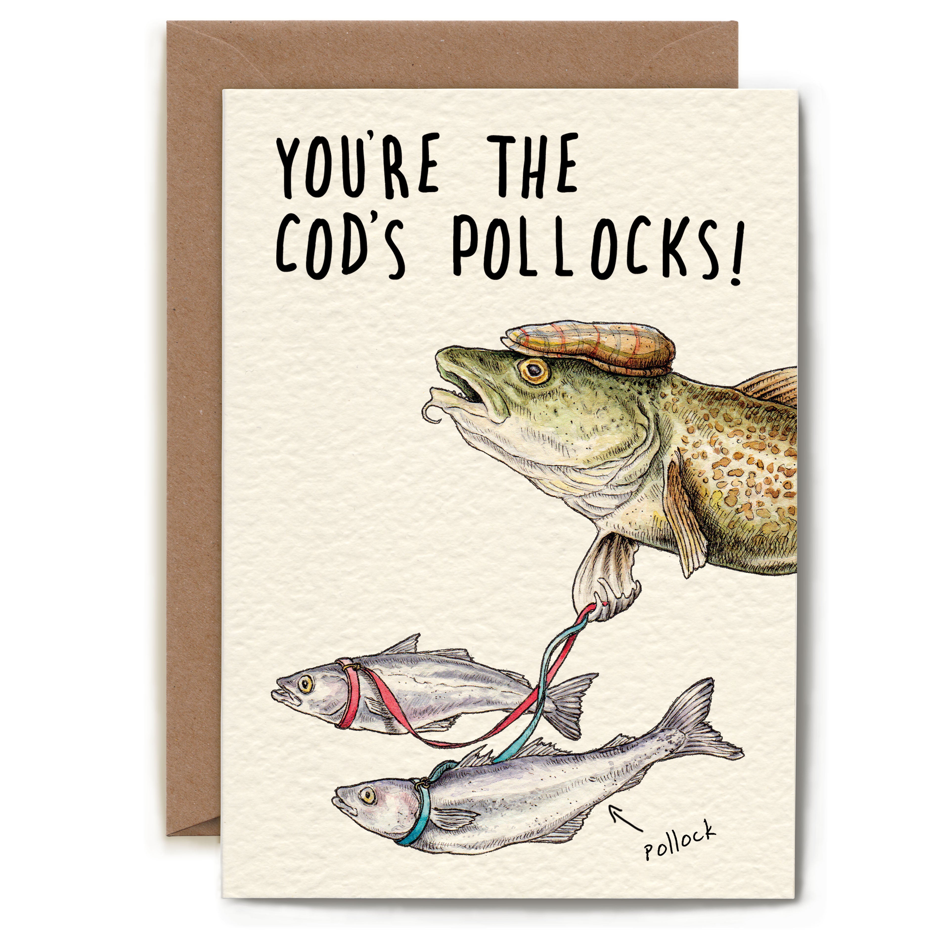 Cod's Pollocks Card by Bewilderbeest