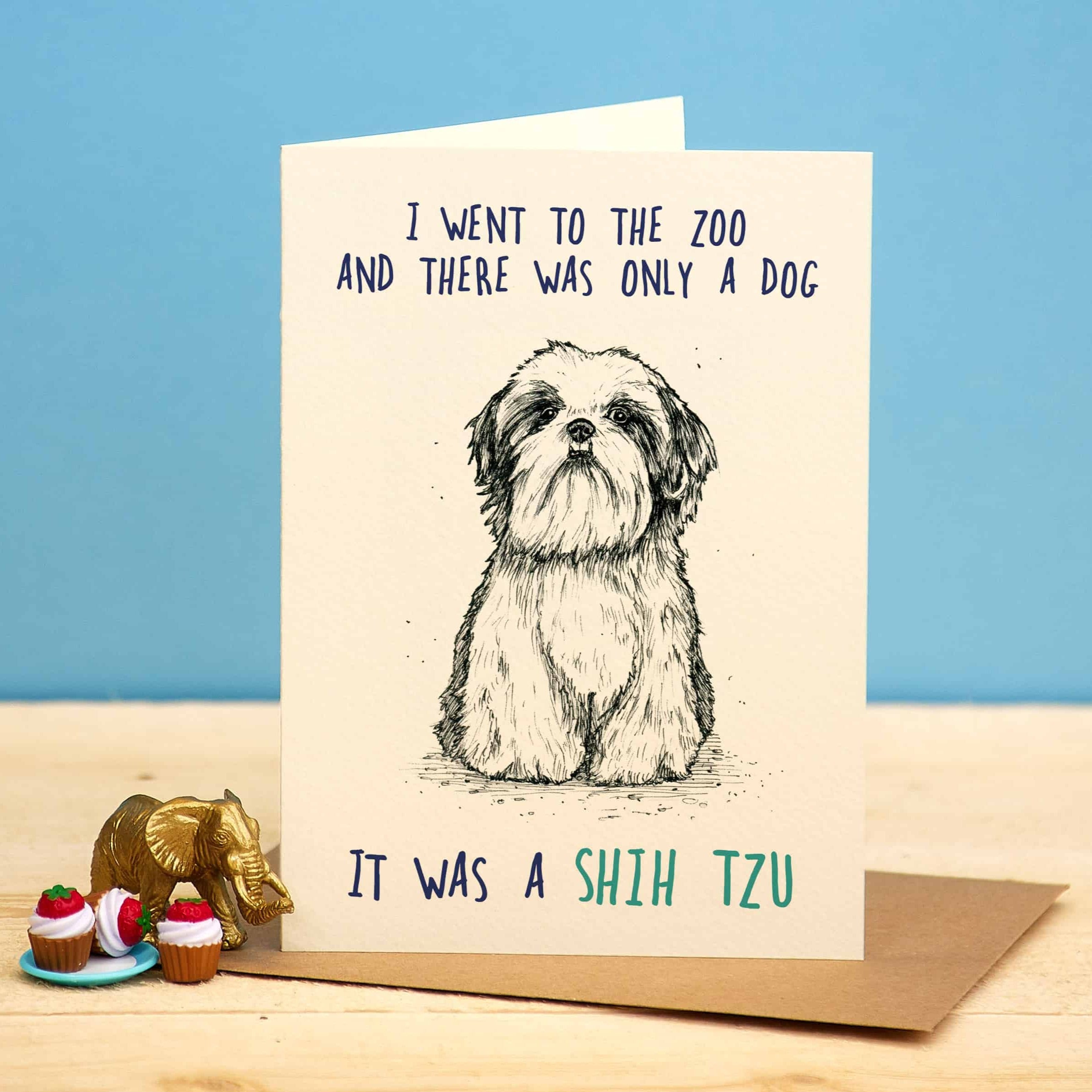 Shih Tzu Card by Bewilderbeest