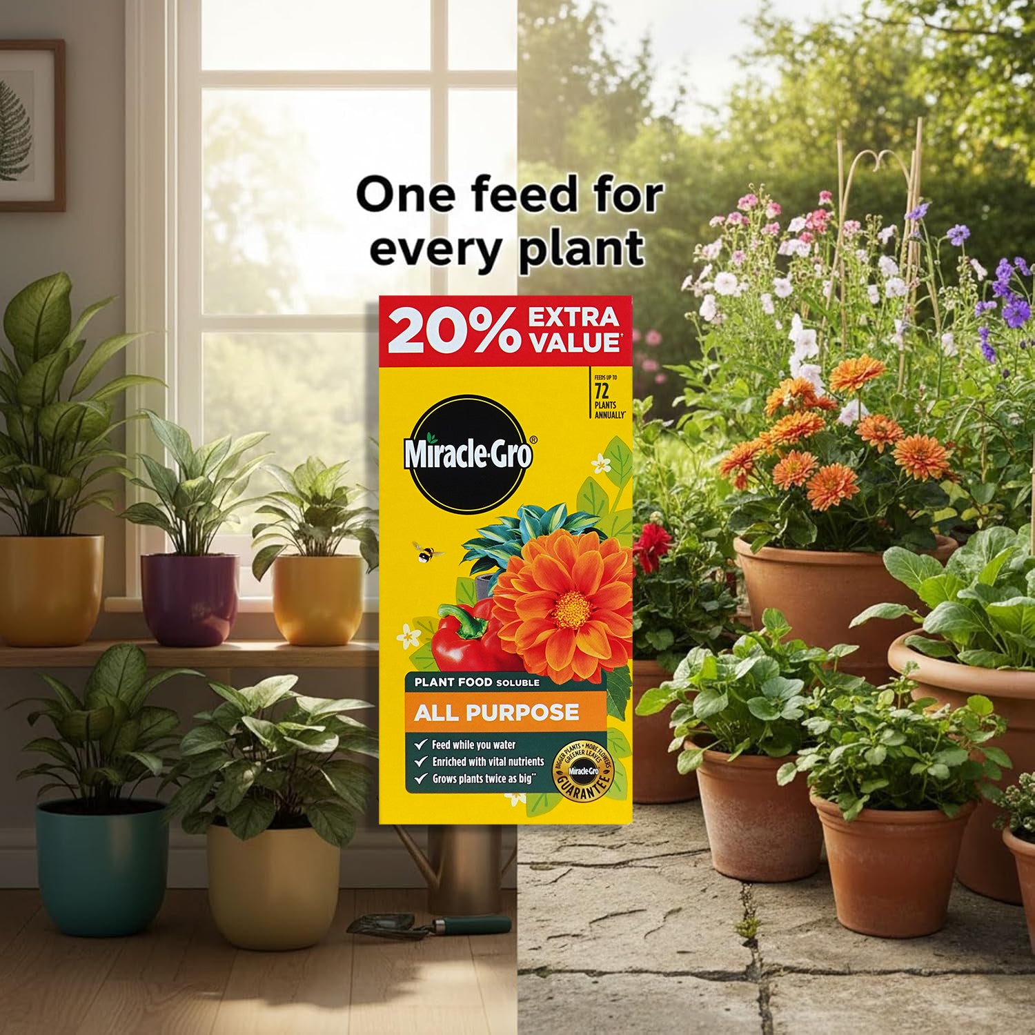 Miracle Gro All Purpose Plant Food + 20 % Free 1.2Kg