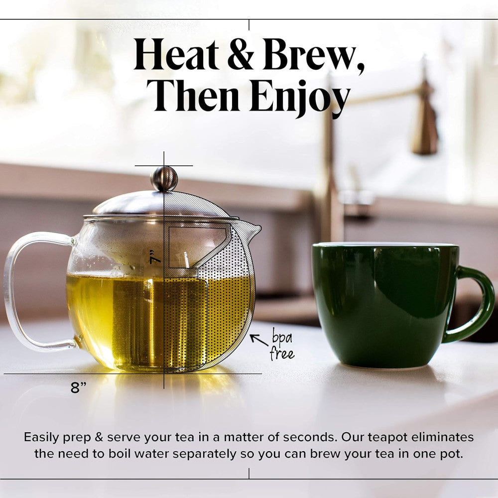 Willow and Everett Teapot with Infuser for Loose Tea 40oz