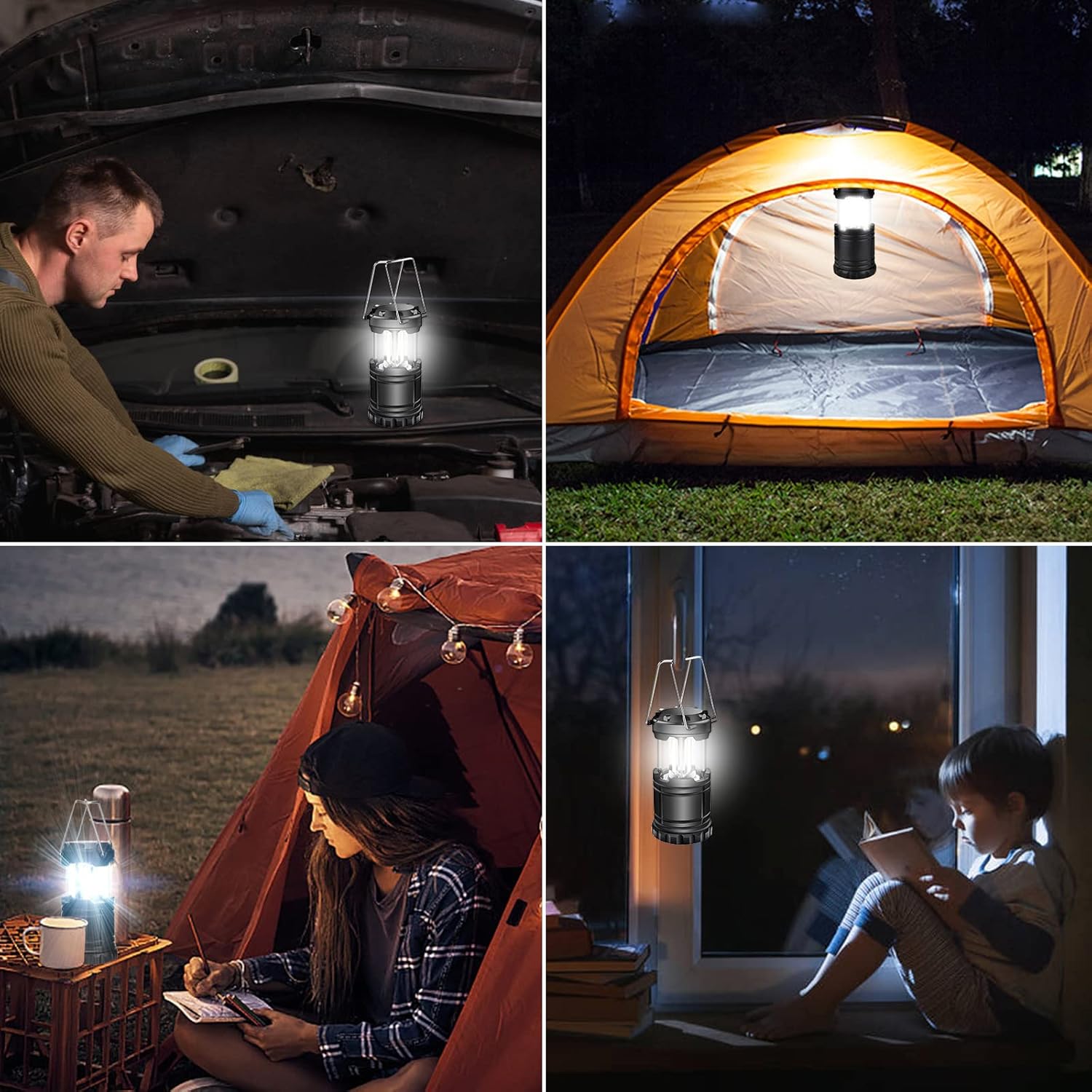 ExtraStar Battery Operated Collapsible Portable LED Lantern