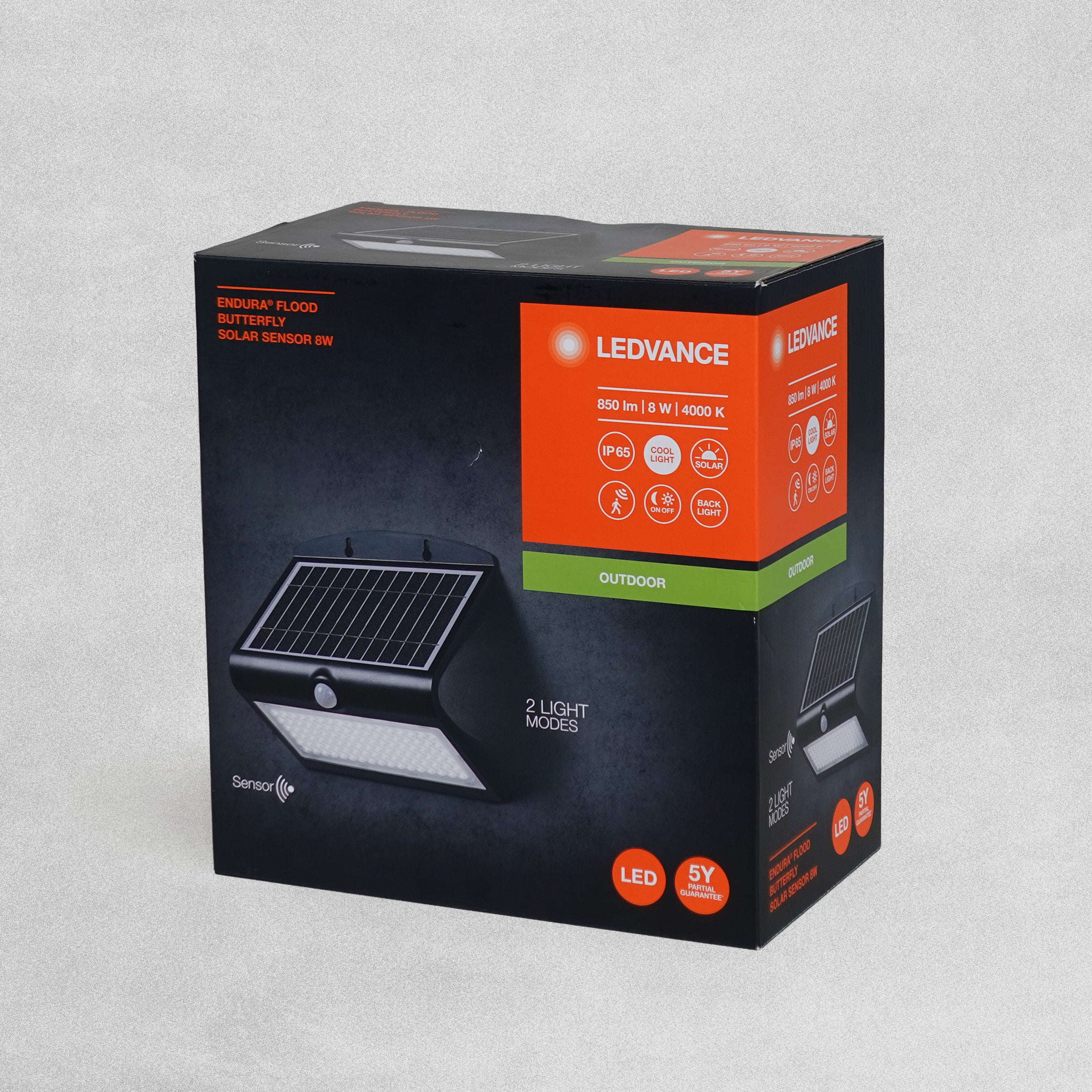 Ledvance Endura Large Flood Light Butterfly Solar Sensor 8w