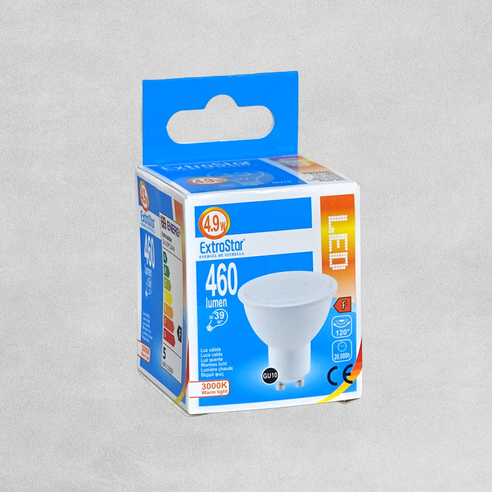 ExtraStar GU10 4.9W 460lm LED Light Bulb Warm White 3000K