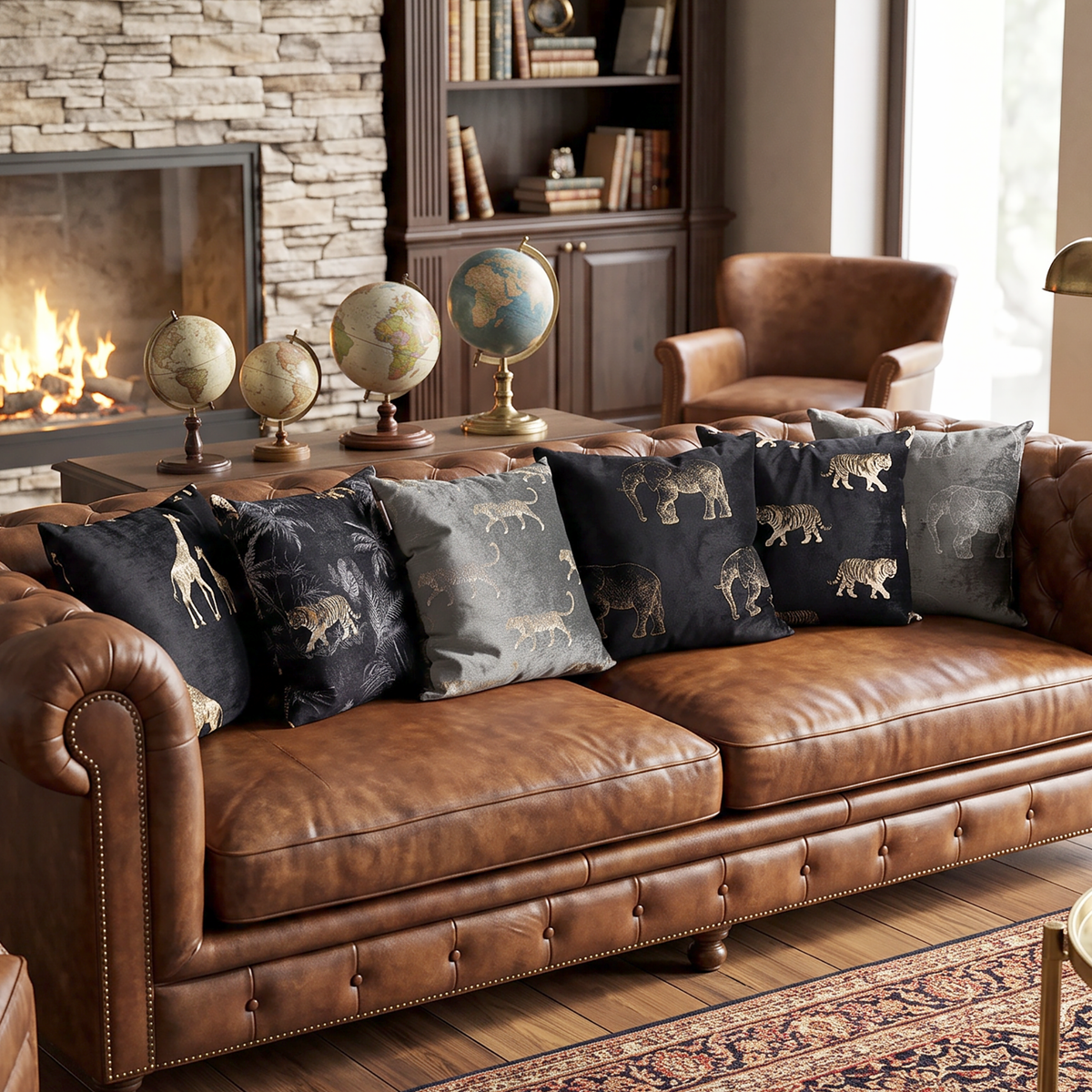 Lisa Pryde Luxury Feather Filled Jungle Cushion Collection