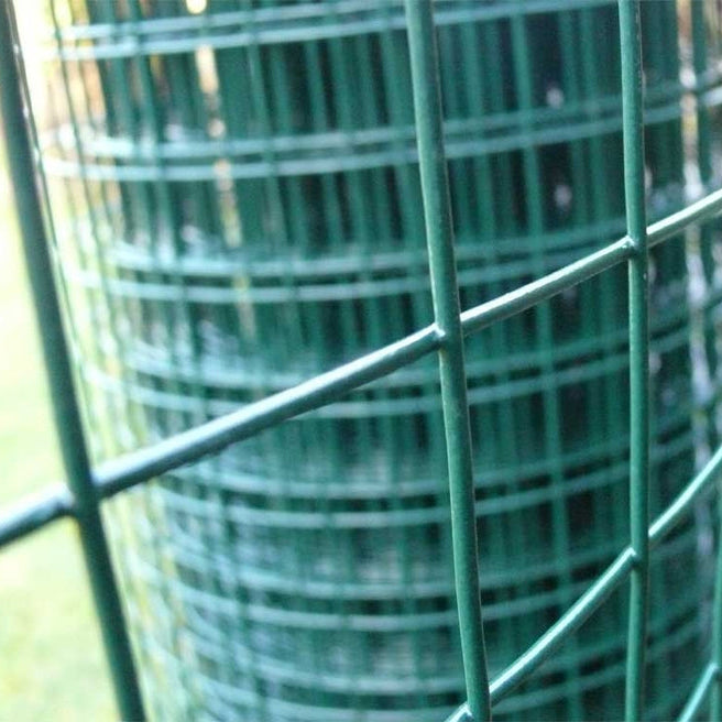 Charles Rose PVC Coated Galvanised Wire Fence Welded 16 Gauge Mesh 2" x 2" 0.9 x 20m Roll
