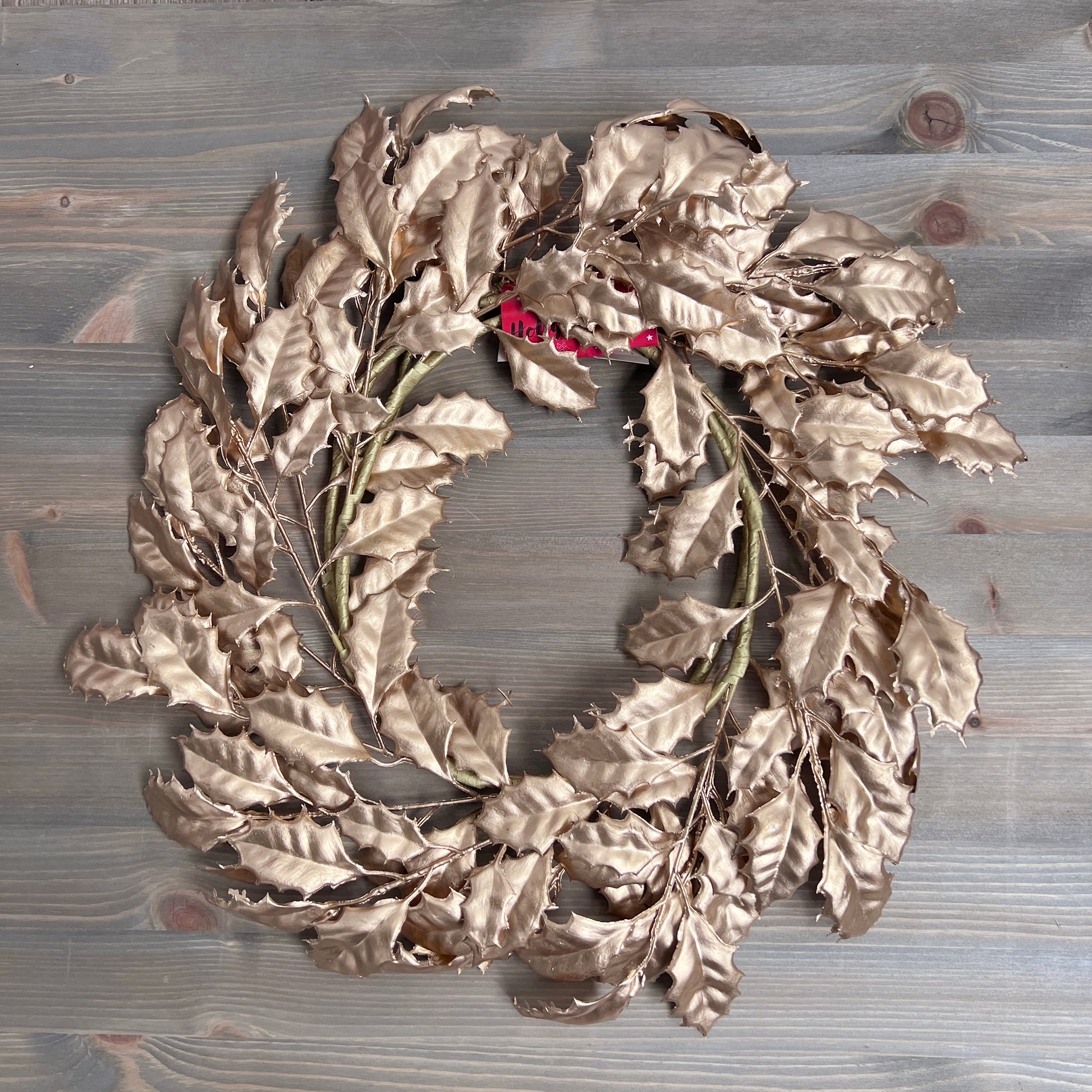 Gold Holly Garland 1.5 Metres