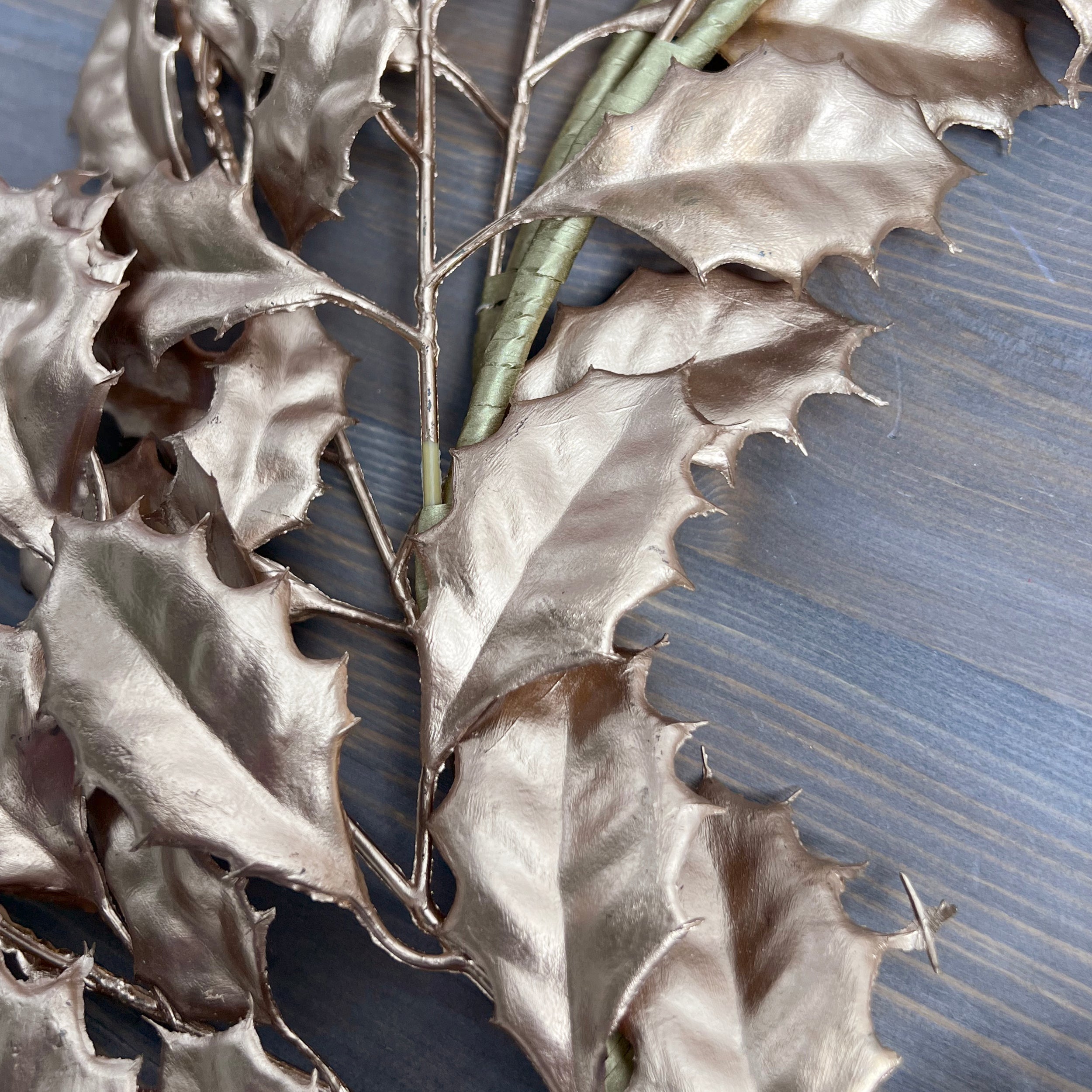 Gold Holly Garland 1.5 Metres