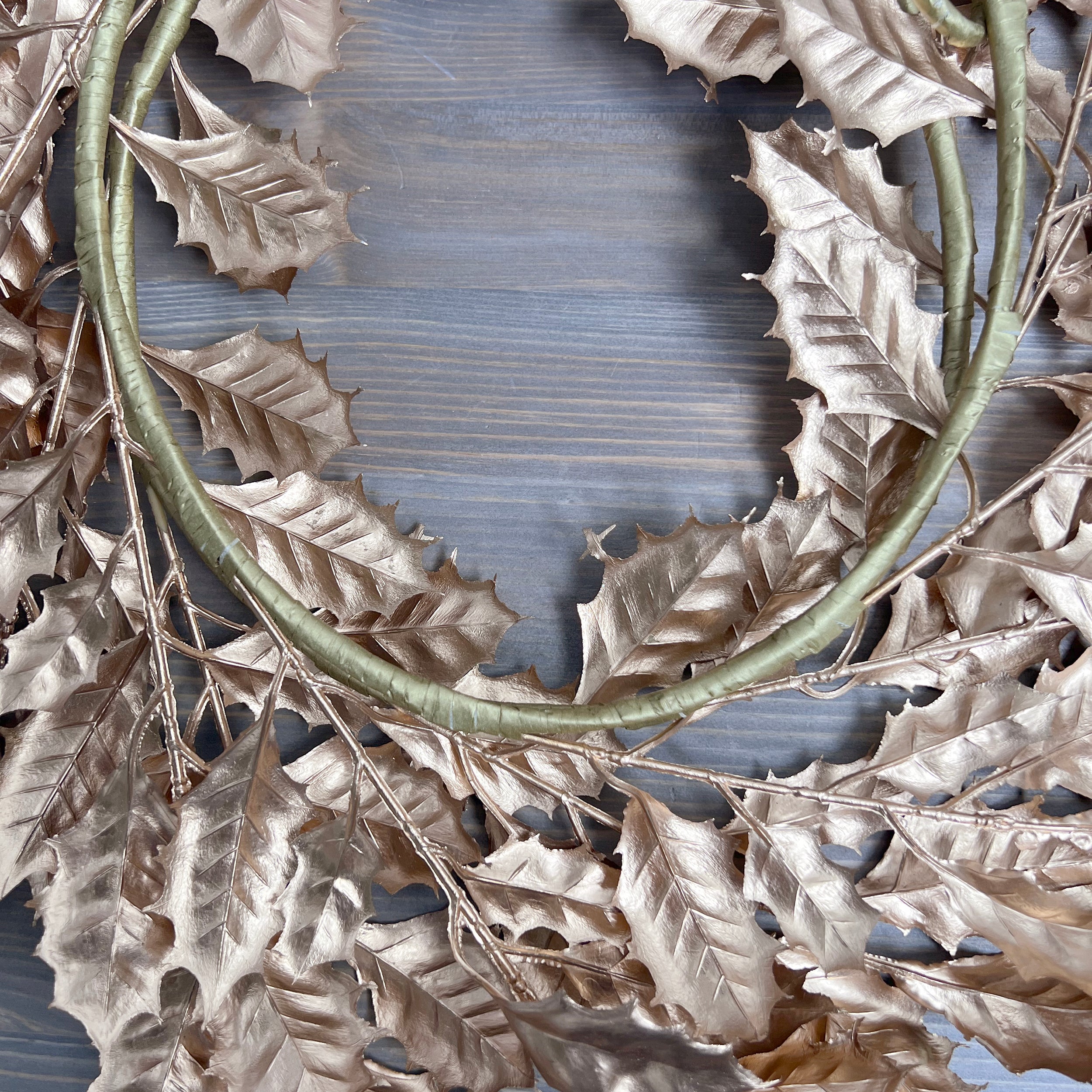 Gold Holly Garland 1.5 Metres