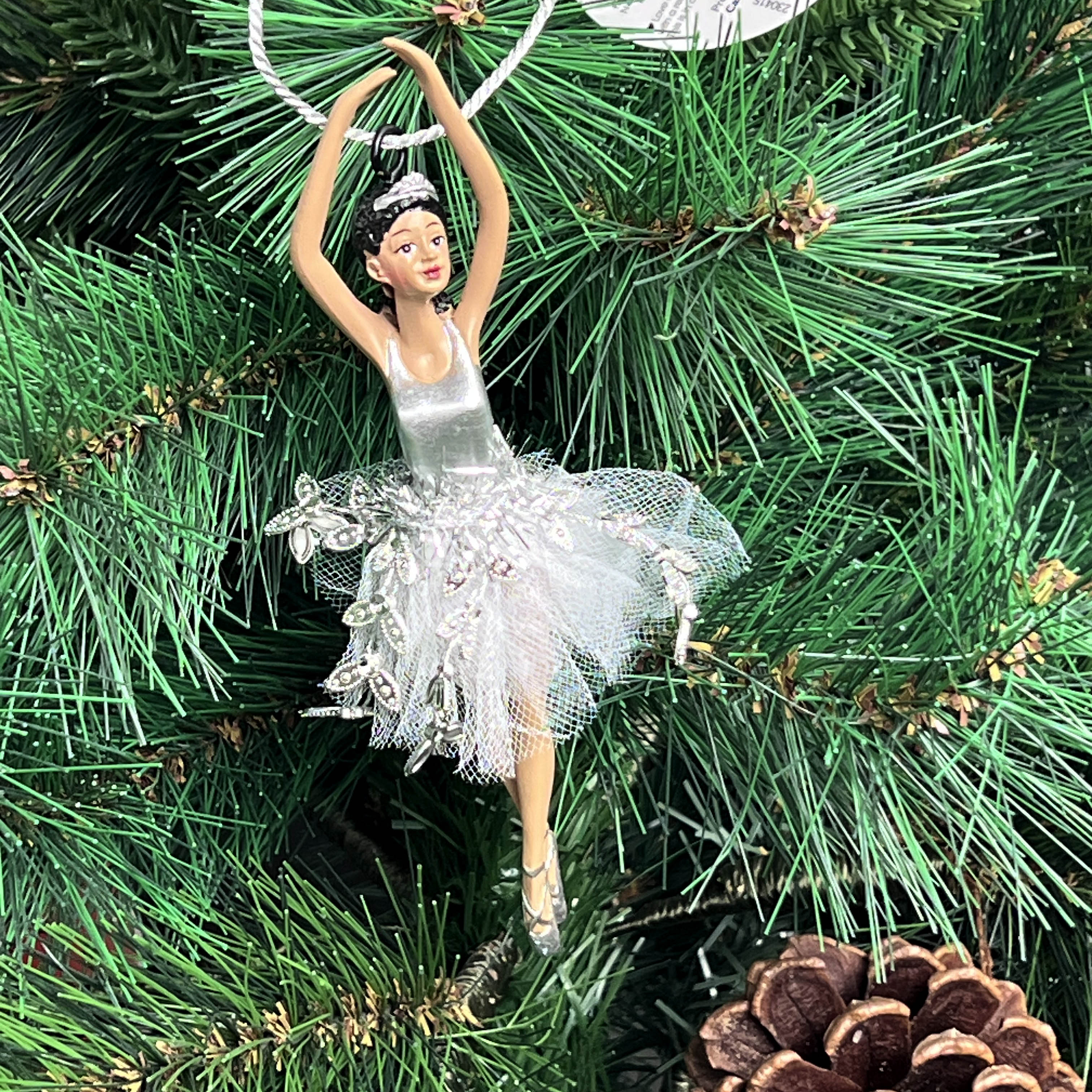 Enchanted Silver Ballerina Decorations
