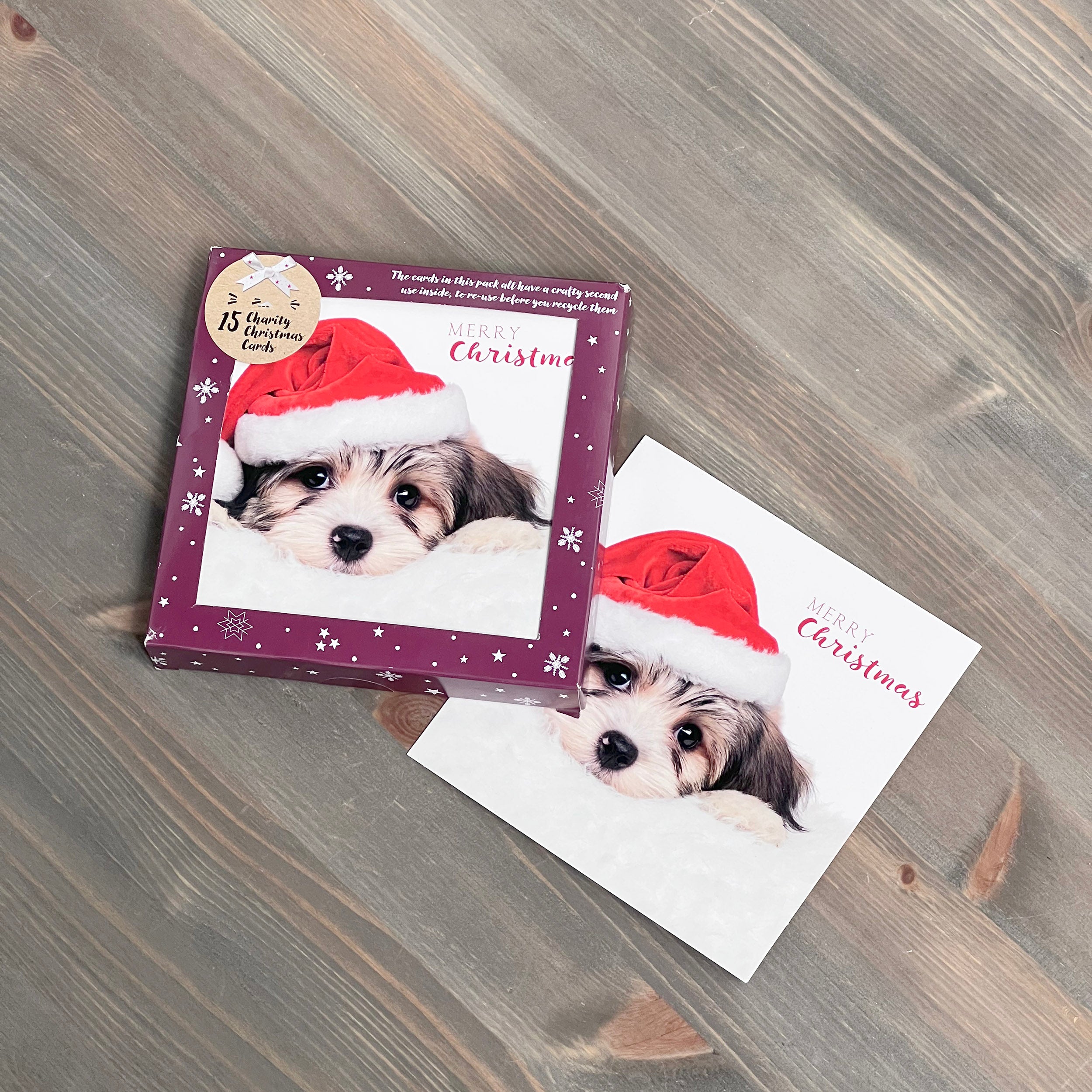 Puppy Christmas Cards 15Pk