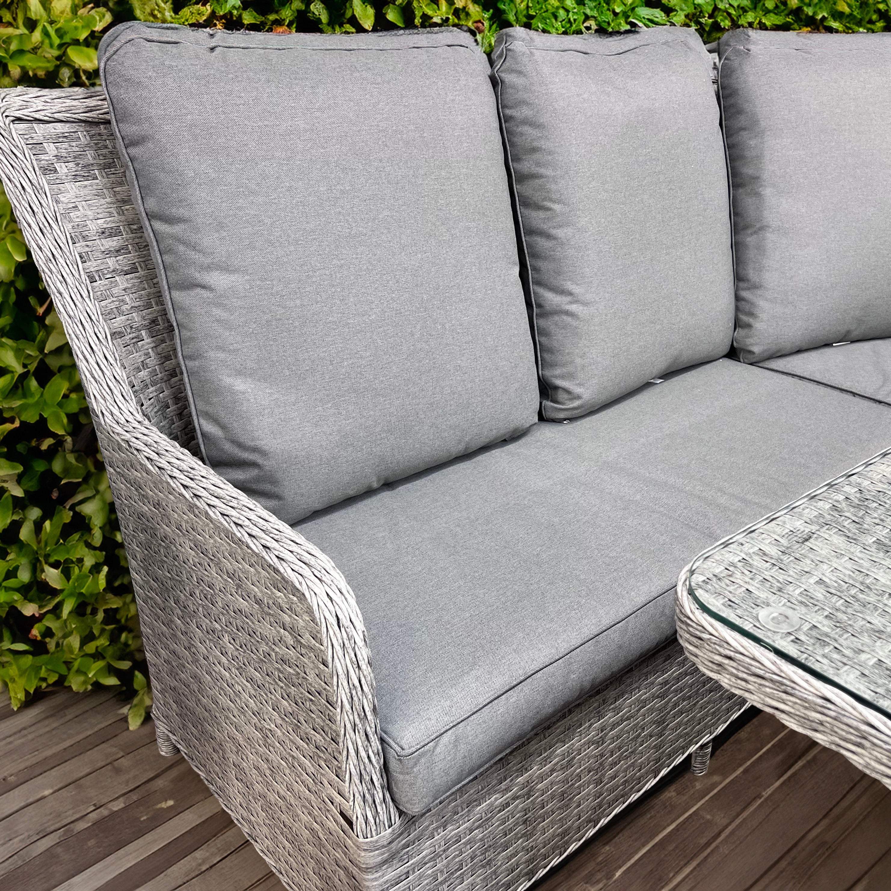Cassano Curve Corner Lounge Dining Set