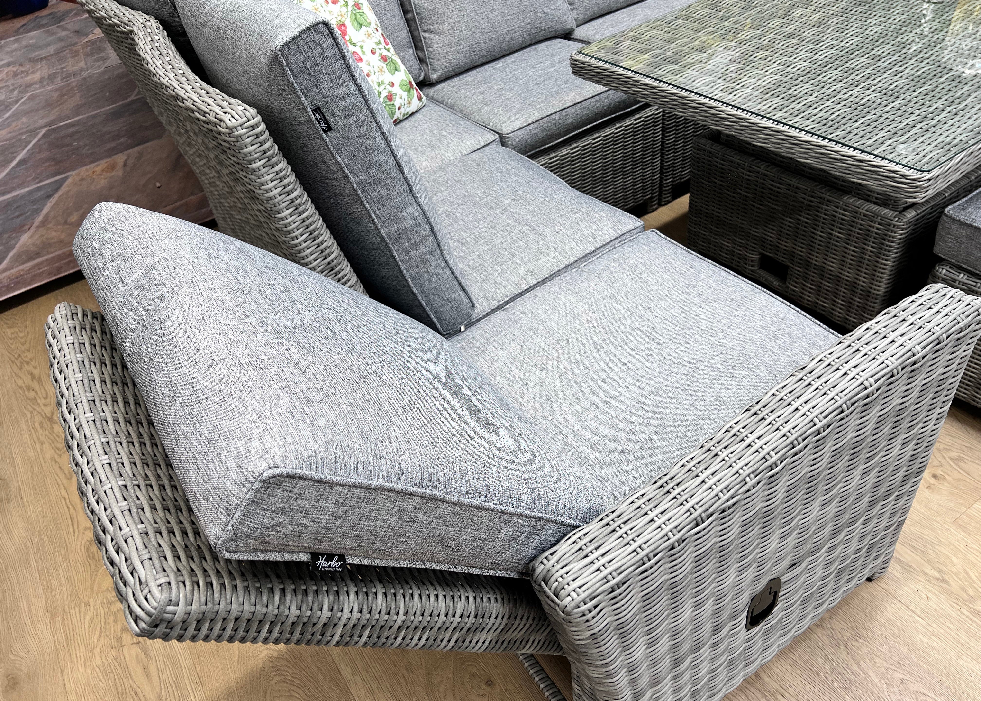 Turnberry Boston Reclining L Corner Set with Height Adjustable Table