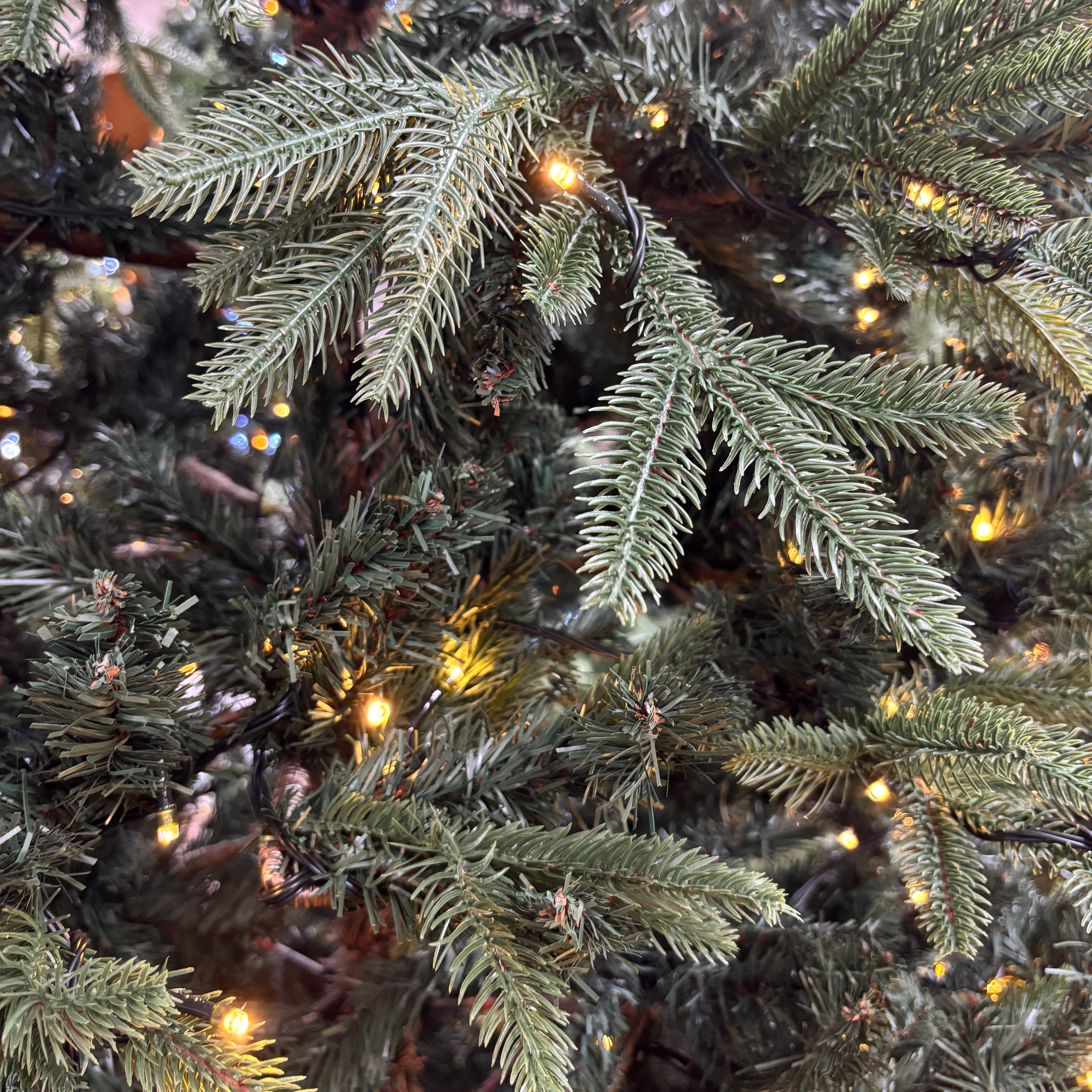 Artificial Green Portland Fir Pre Lit Grand Fir Christmas Tree 8ft