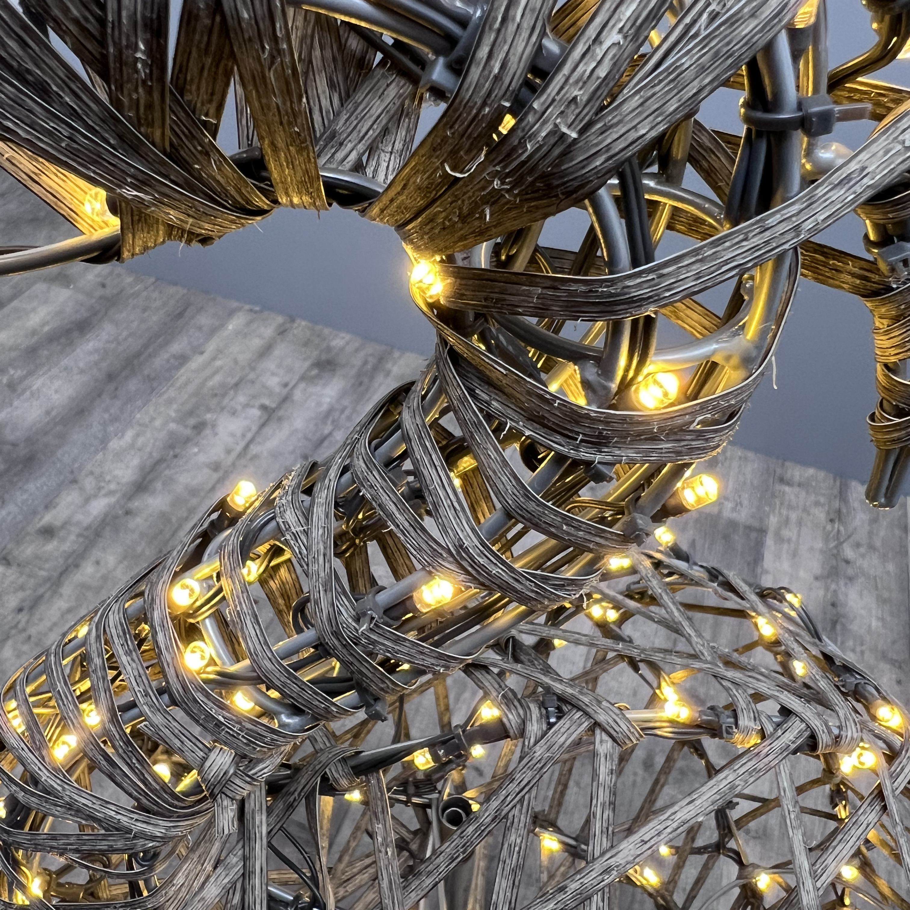 Noma Grey Rattan Heron Light - 100cm x 55cm