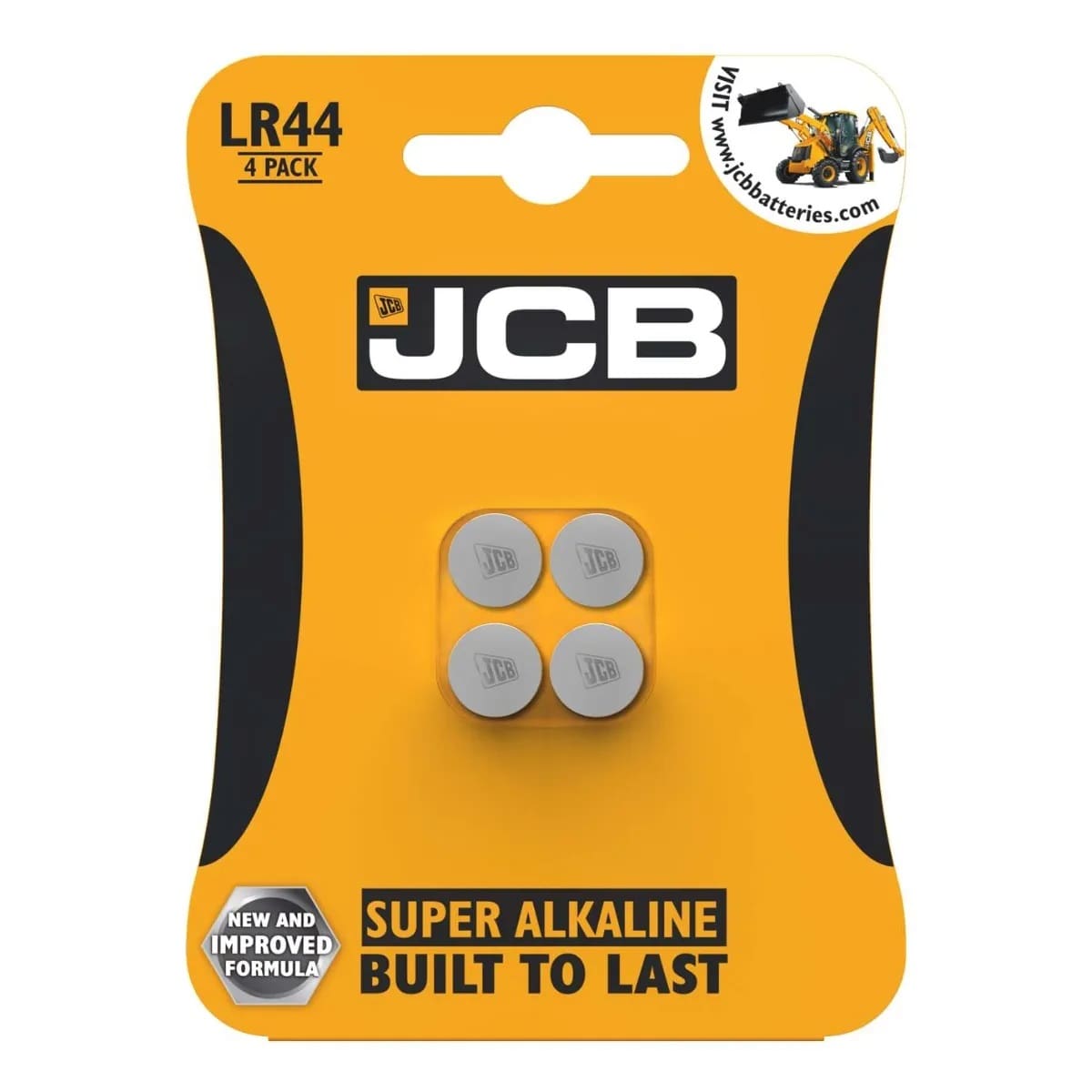 JCB LR44 Super Alkaline Batteries - 4pcs