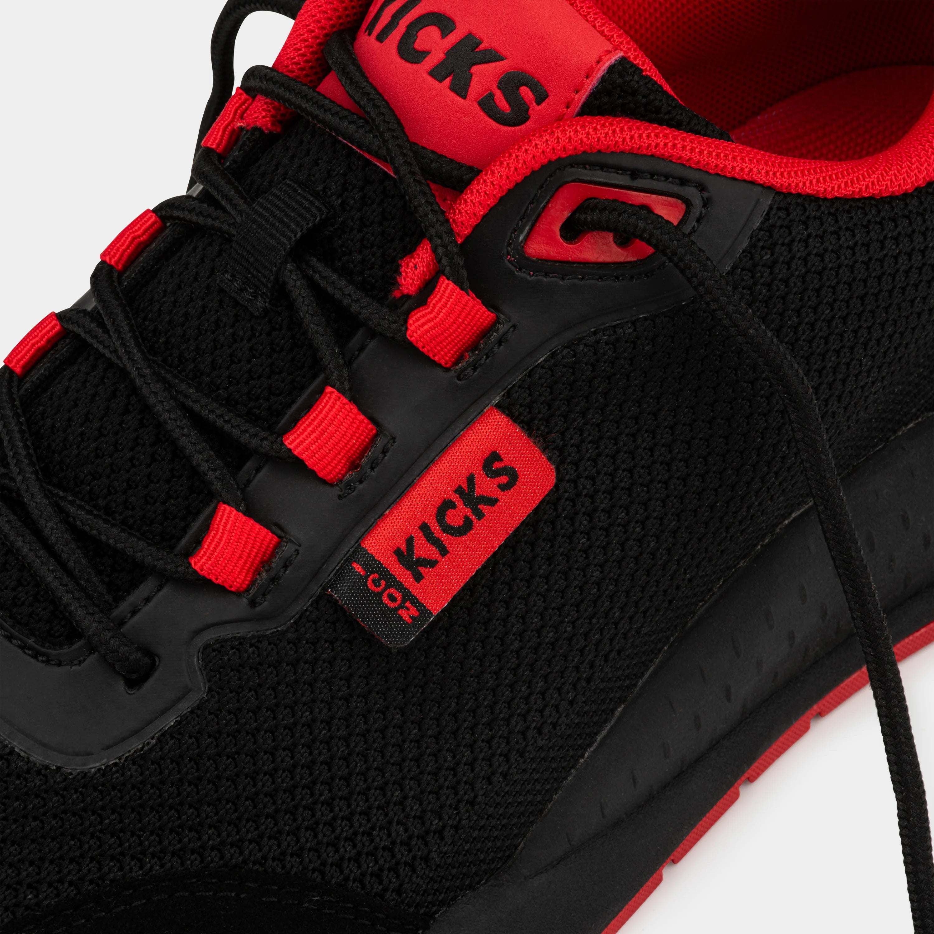 The Kicks ICON Sneakers - Black/Red - Various Sizes Available